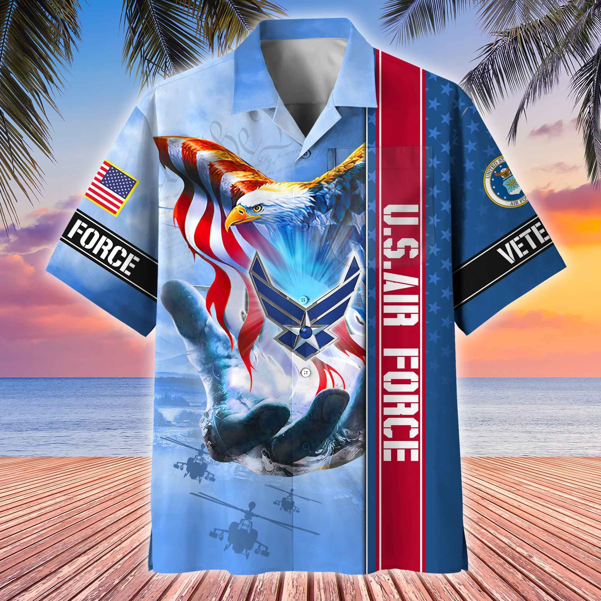 Premium American Pride US Veterans Hawaii Shirt With Pocket APVC180601