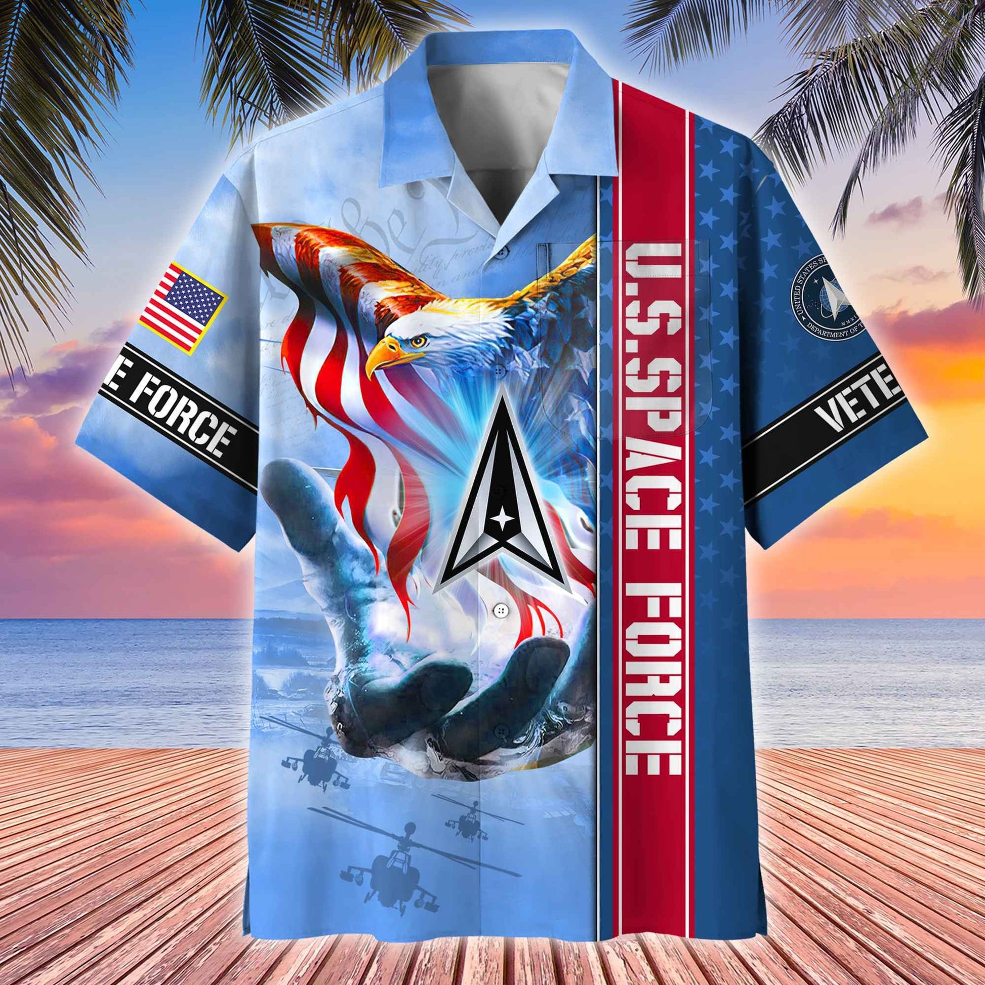 Premium American Pride US Veterans Hawaii Shirt With Pocket APVC180601
