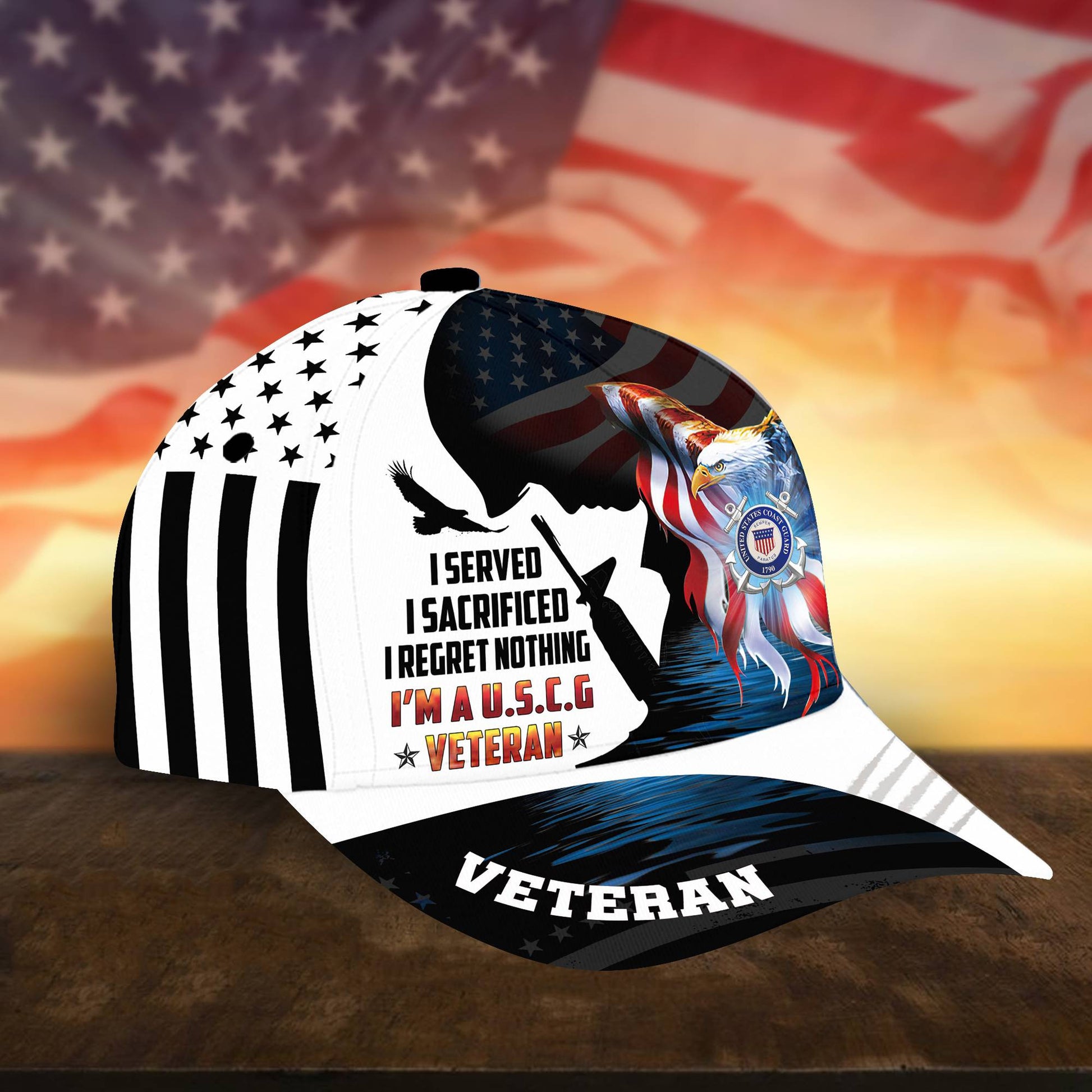 USCG Cap, Gifts for Coast Guard Veteran, Hat Gifts for Dad, for Husband VPVC002805