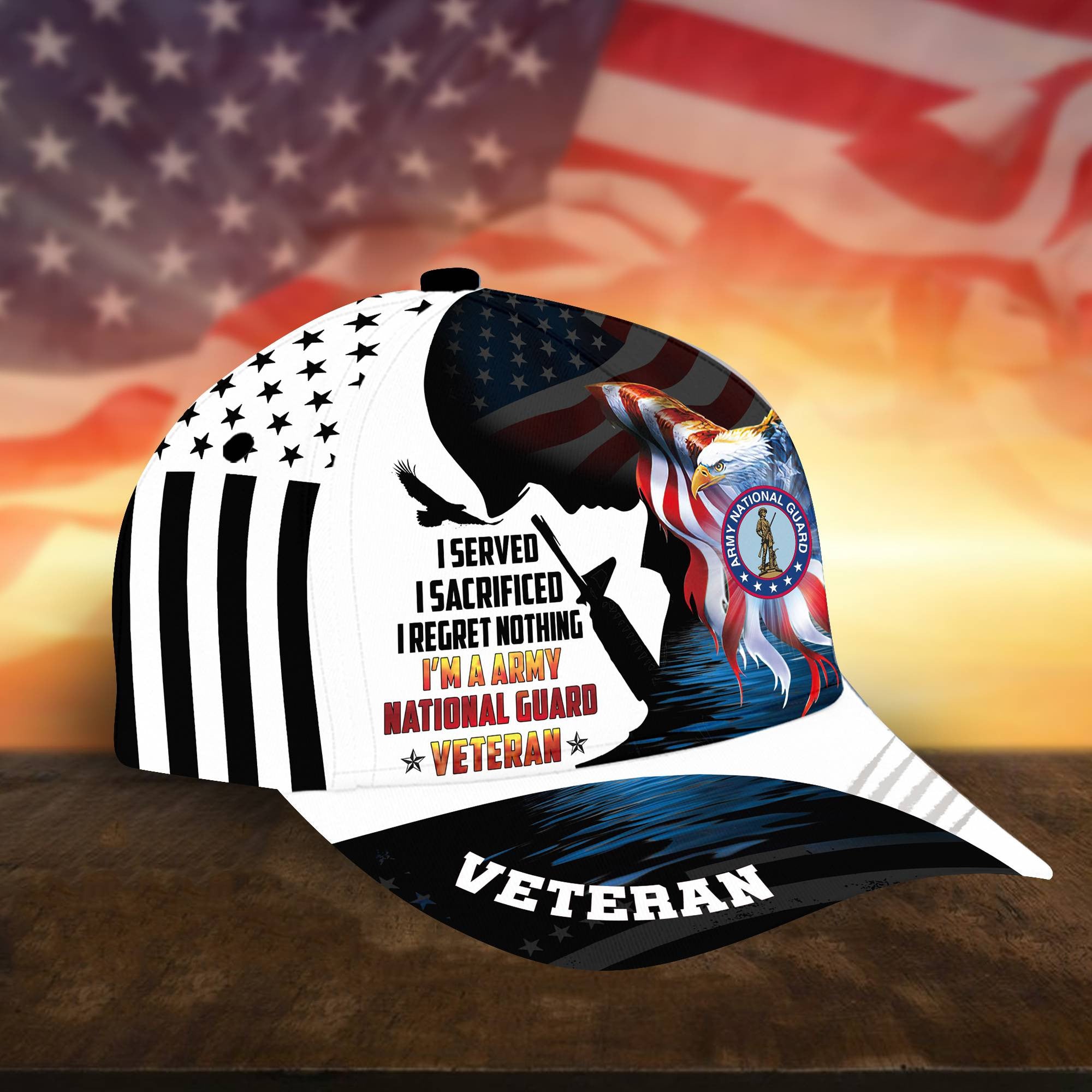 US Army National Guard Cap, Gifts for National Guard Veteran, Hat Gifts for Dad, for Husband VPVC002808