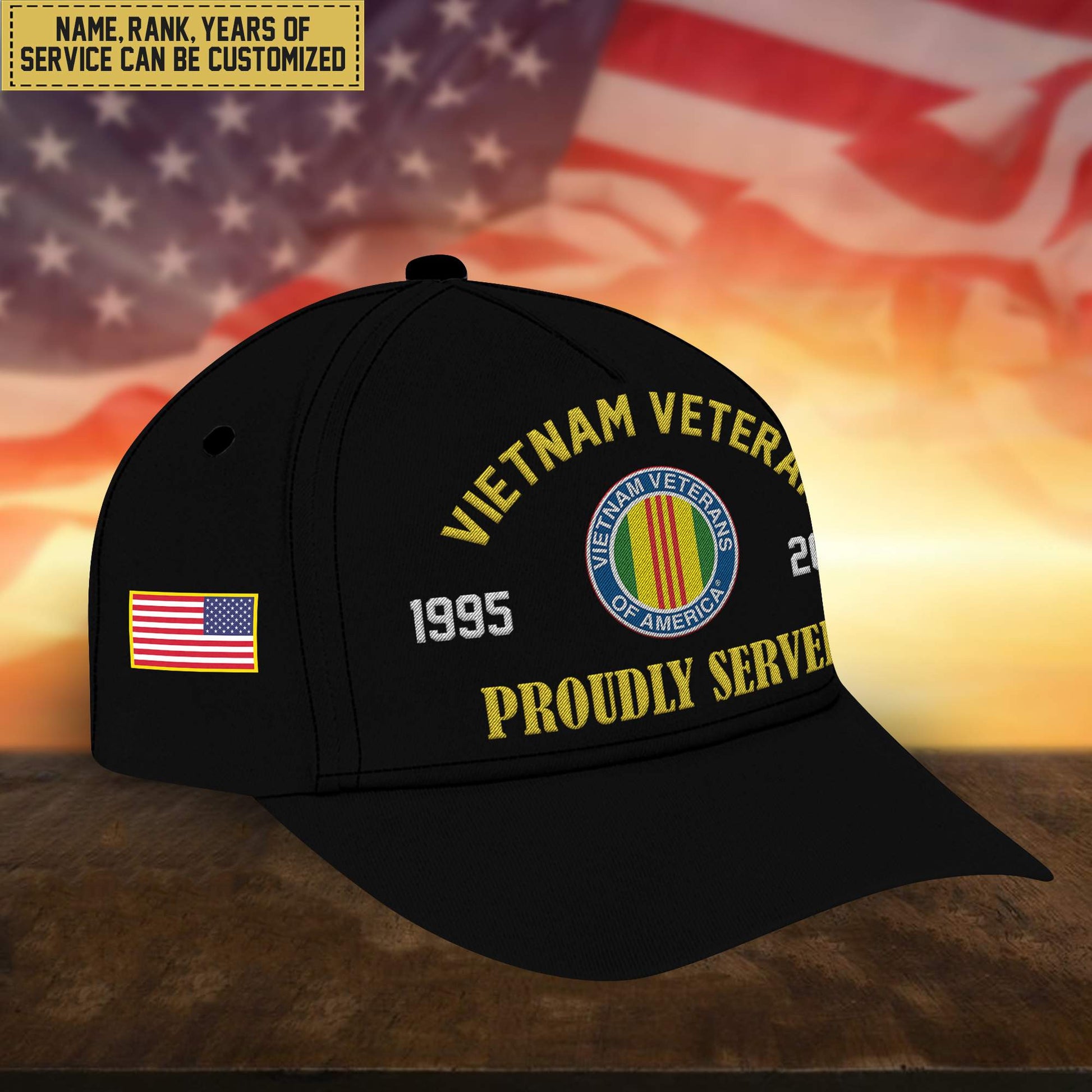 Premium Custom Vietnam Veteran Embroidered Cap, Hat for Vietnam Veteran, Gifts for Dad, for Husband VPVC300106