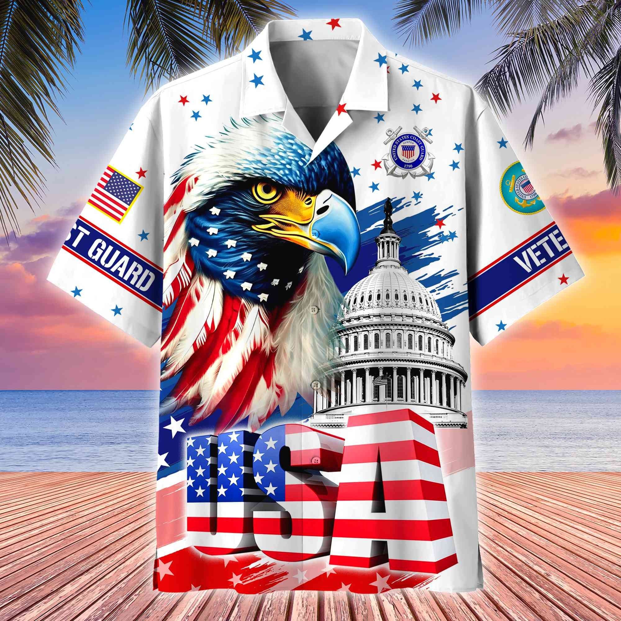 Premium American Pride US Veterans Hawaii Shirt, Gifts For Independence Day, Veterans Day APVC210602