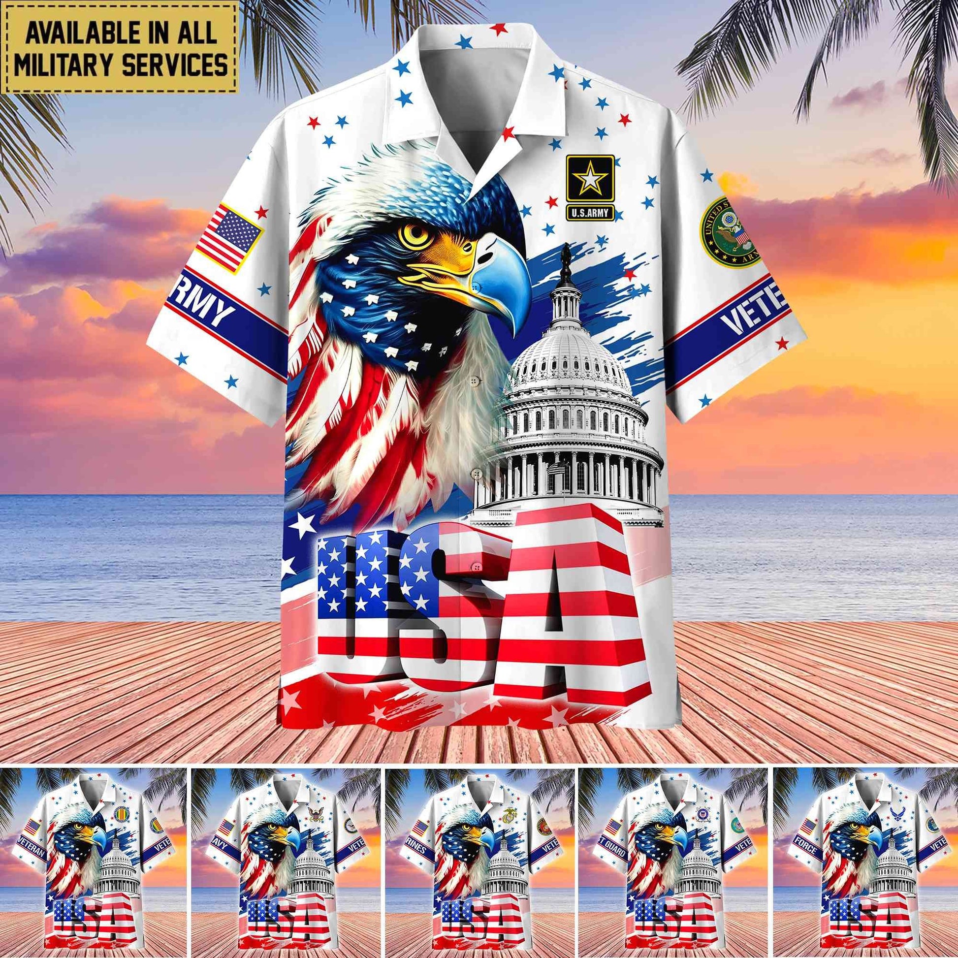 Premium American Pride US Veterans Hawaii Shirt, Gifts For Independence Day, Veterans Day APVC210602