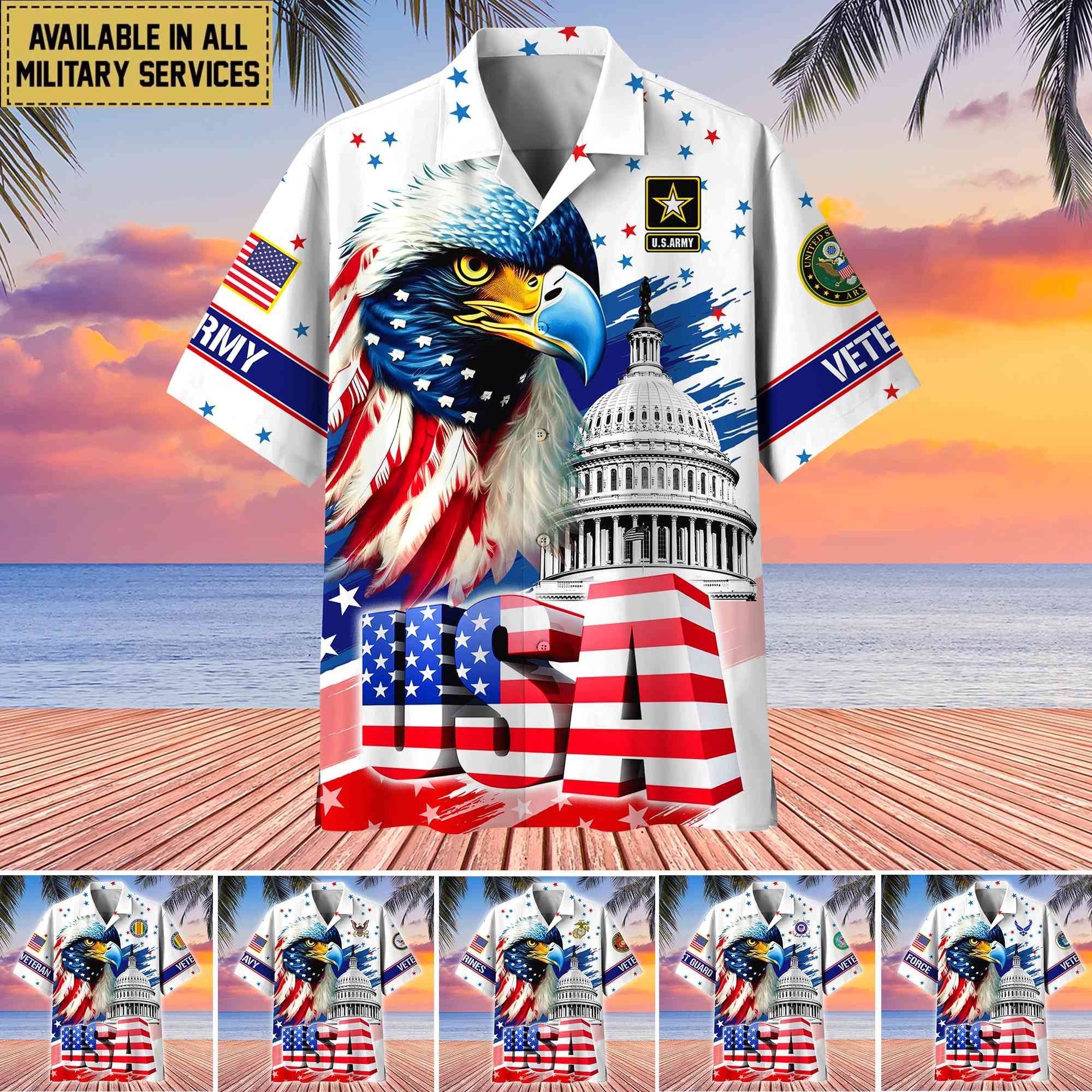 Premium American Pride US Veterans Hawaii Shirt, Gifts For Independence Day, Veterans Day APVC210602
