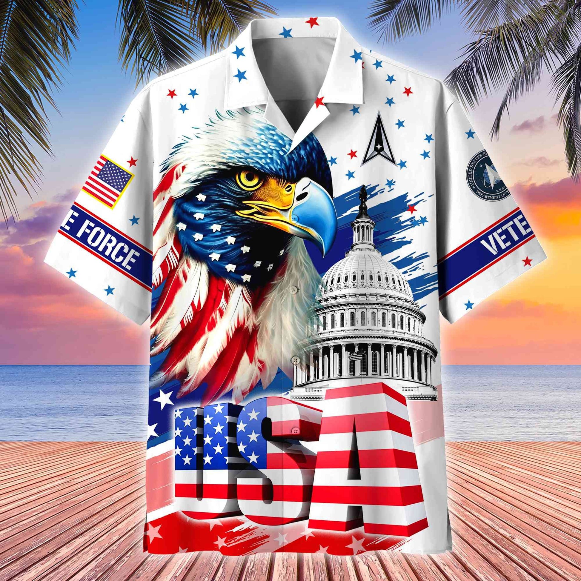 Premium American Pride US Veterans Hawaii Shirt, Gifts For Independence Day, Veterans Day APVC210602