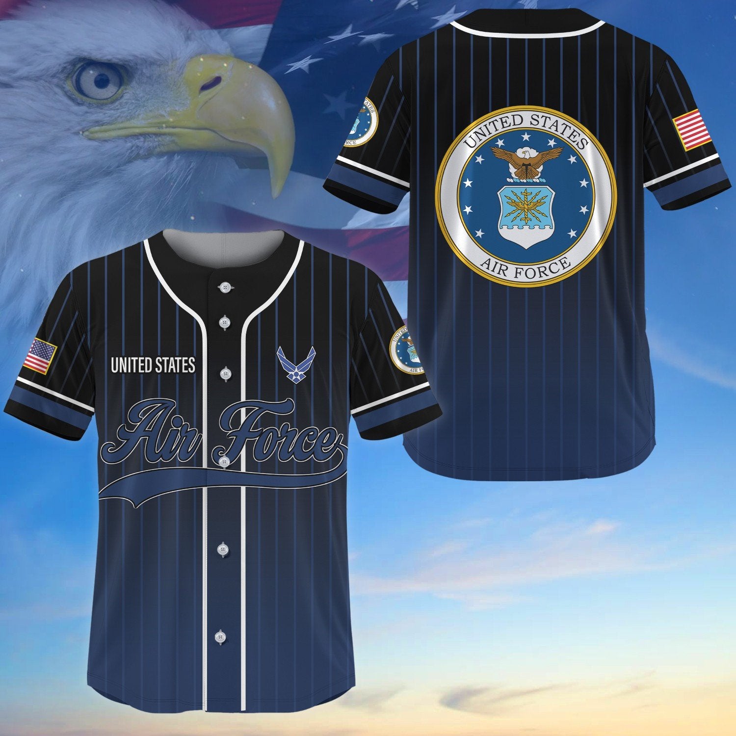 Premium US Veterans Baseball Jersey, Gifts for Army, Navy, Marine, Air Force, Coast Guard, Vietnam Veteran APVC240601