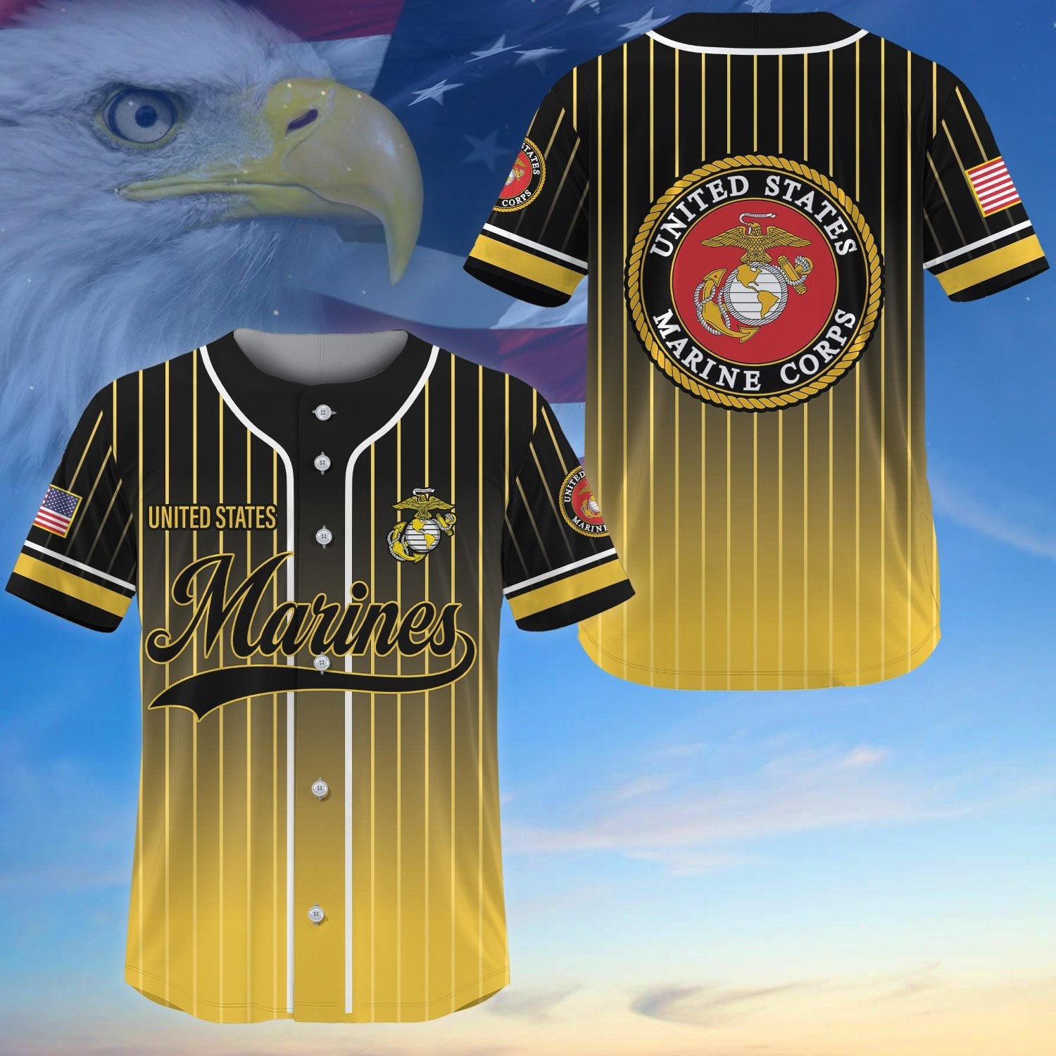 Premium US Veterans Baseball Jersey, Gifts for Army, Navy, Marine, Air Force, Coast Guard, Vietnam Veteran APVC240601