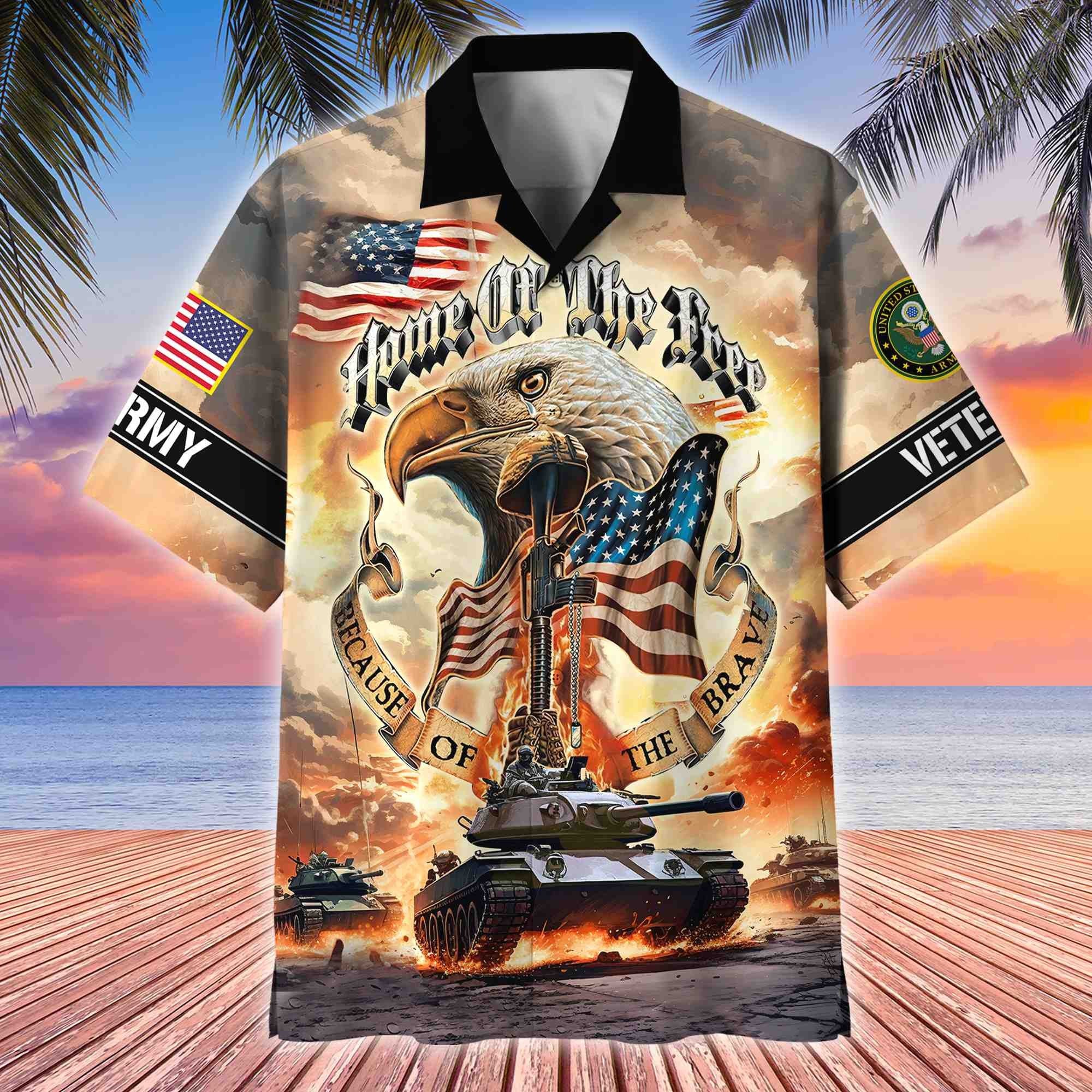 Premium US Veterans Hawaii Shirt, Gifts For Dad For Husband Veteran BPVC030701