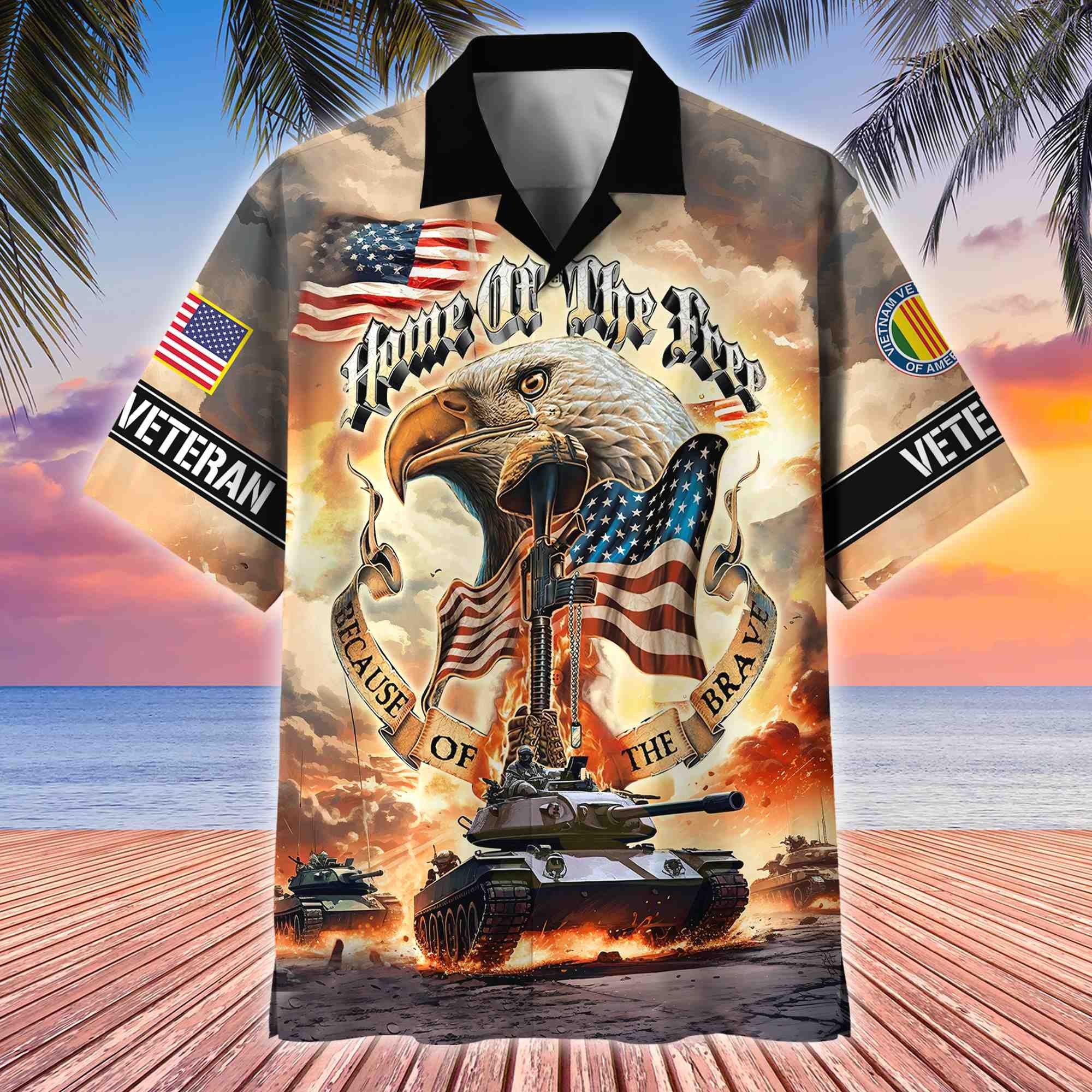 Premium US Veterans Hawaii Shirt, Gifts For Dad For Husband Veteran BPVC030701