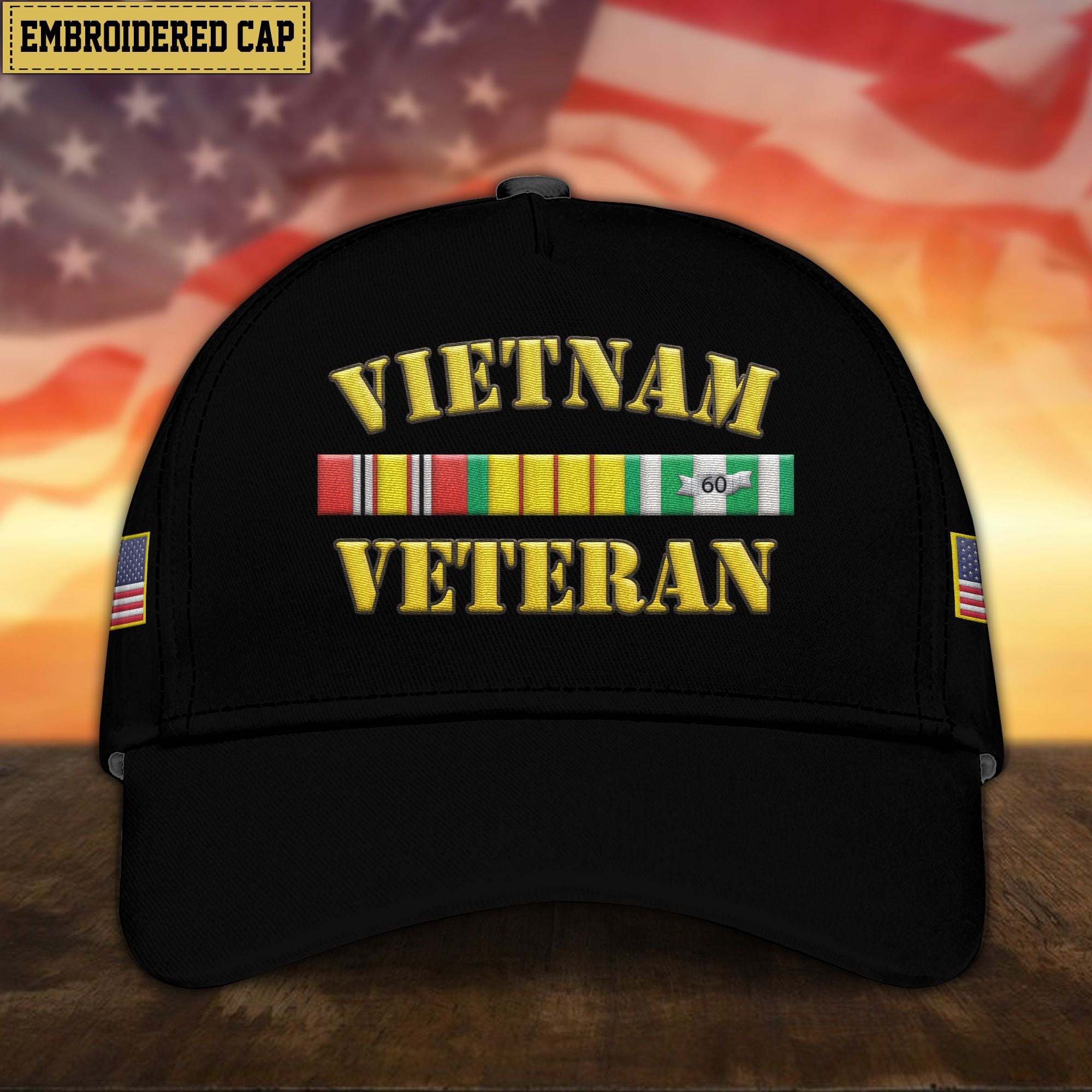 Premium Vietnam Veteran Embroidered Cap, Gifts for Vietnam Veteran, Gifts for Father's Day, Veterans Day VPVC300901