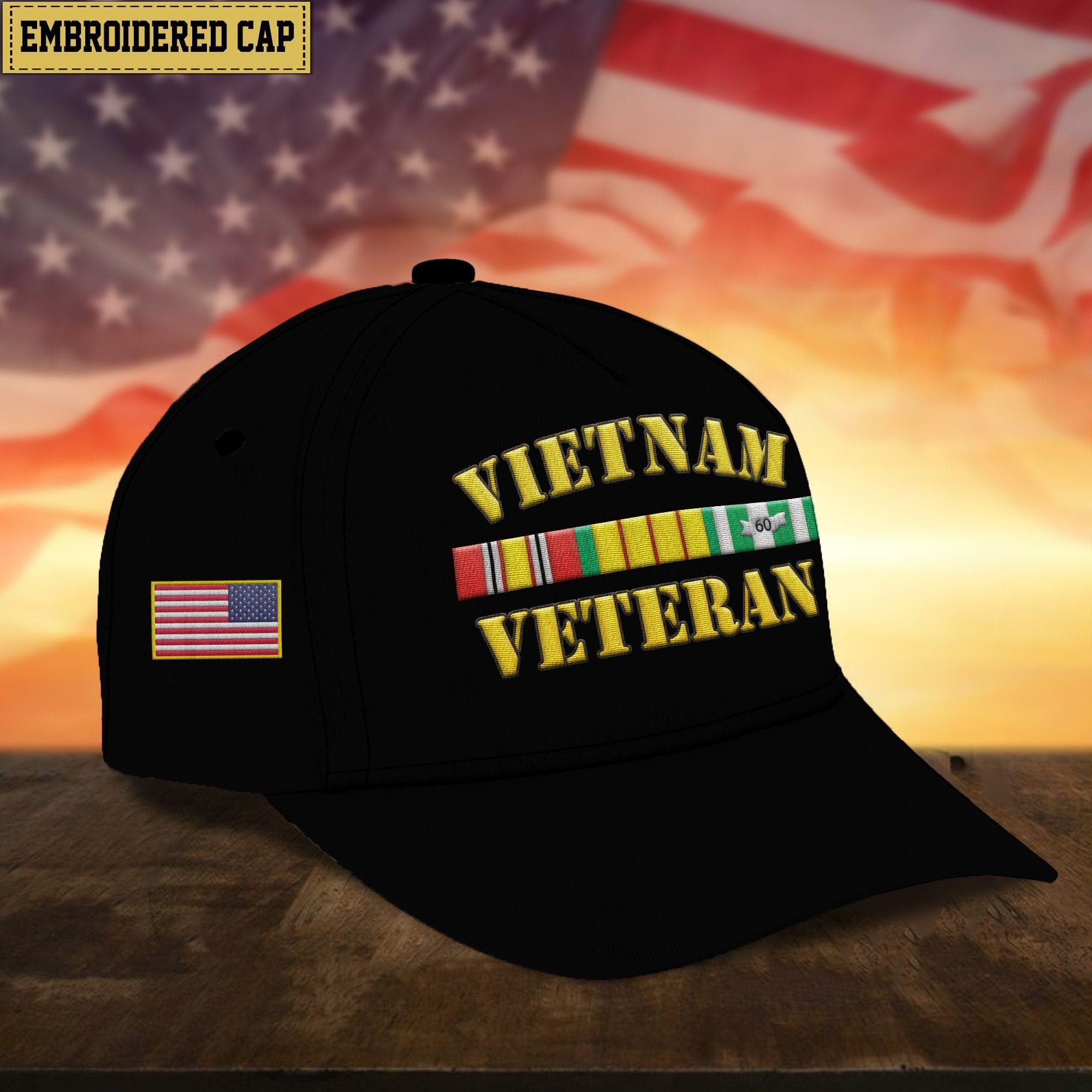 Premium Vietnam Veteran Embroidered Cap, Gifts for Vietnam Veteran, Gifts for Father's Day, Veterans Day VPVC300901