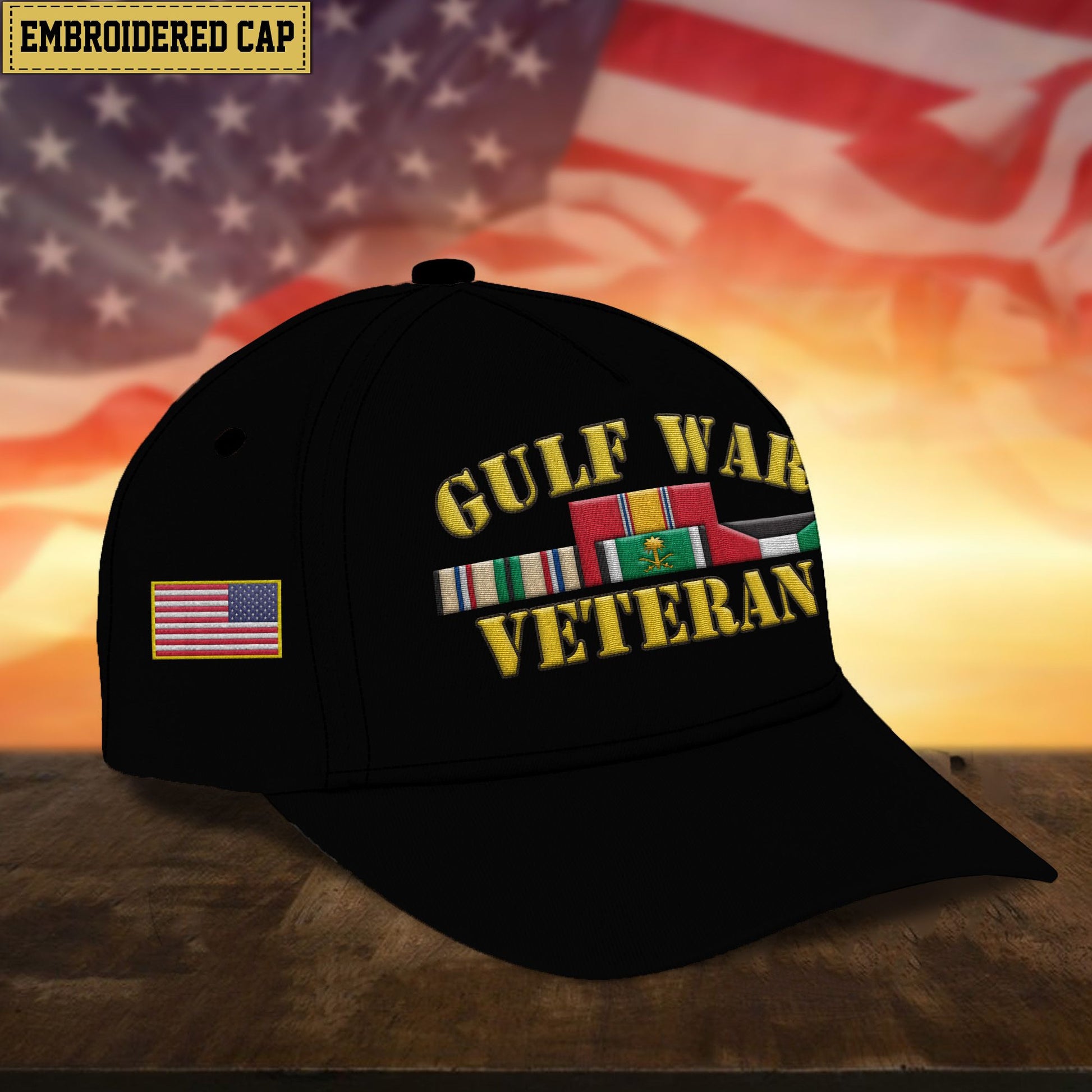 Premium Gulf War Veteran Embroidered Cap, Gifts for Gulf War Veteran, Gifts for Father's Day, Veterans Day VPVC300903