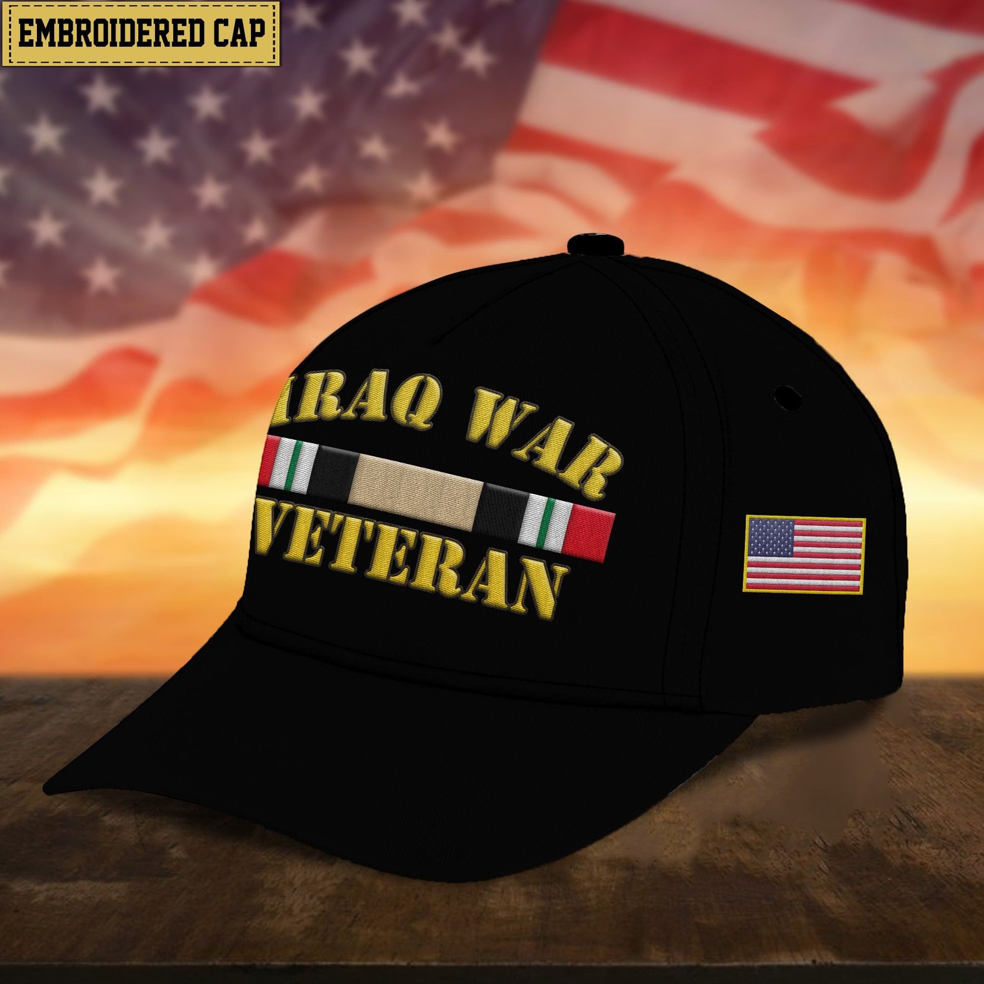 Premium Iraq War Veteran Embroidered Cap, Gifts for Iraq War Veteran, Gifts for Father's Day, Veterans Day VPVC300904