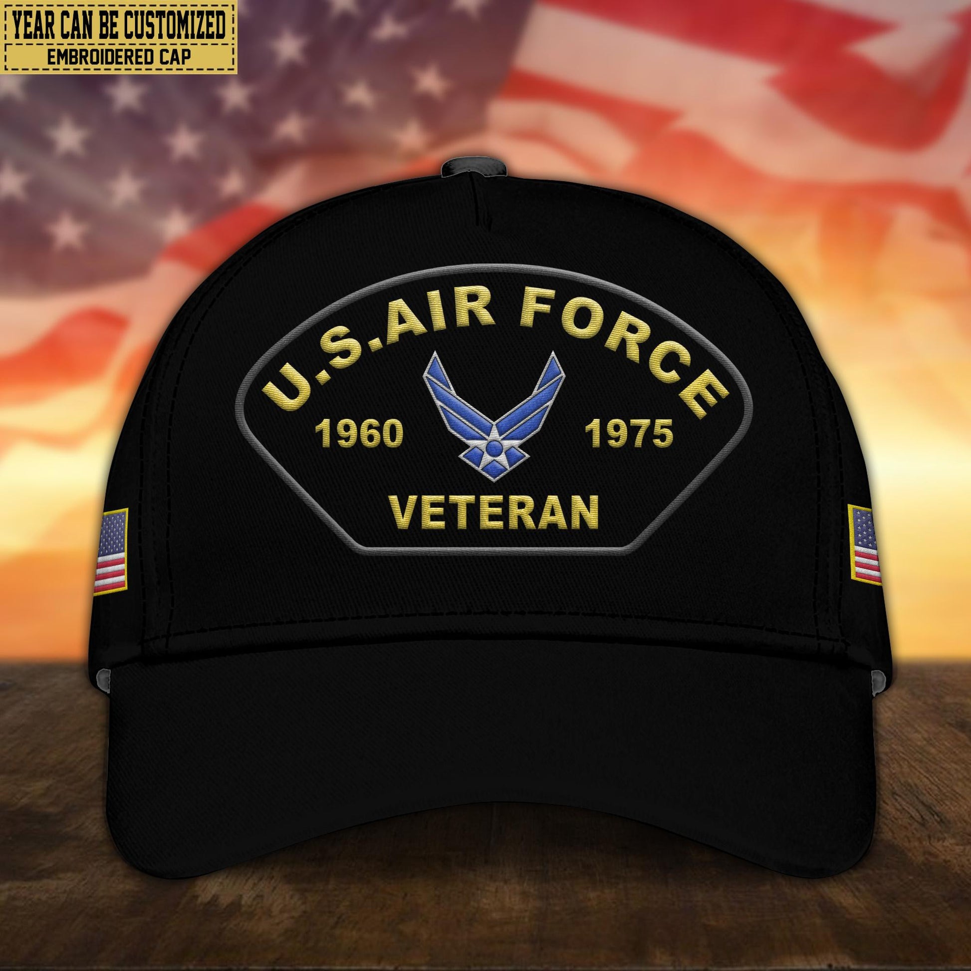 Premium USAF Veteran Embroidered Cap, Gifts for Air Foce Veteran, Gifts for Father's Day, Veterans Day VPVC301004