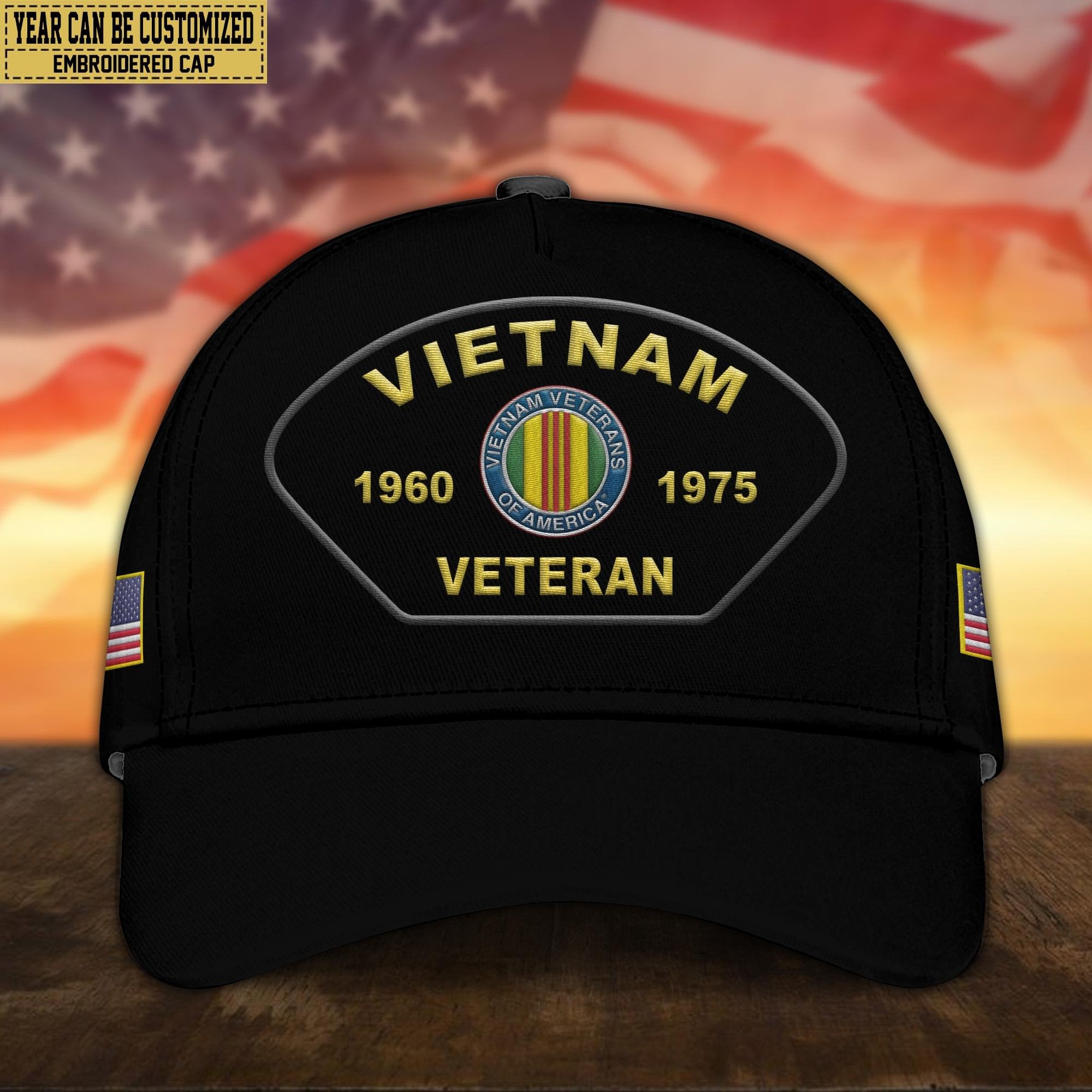 Premium Vietnam Veteran Embroidered Cap, Gifts for Vietnam Veteran, Gifts for Father's Day, Veterans Day VPVC301006