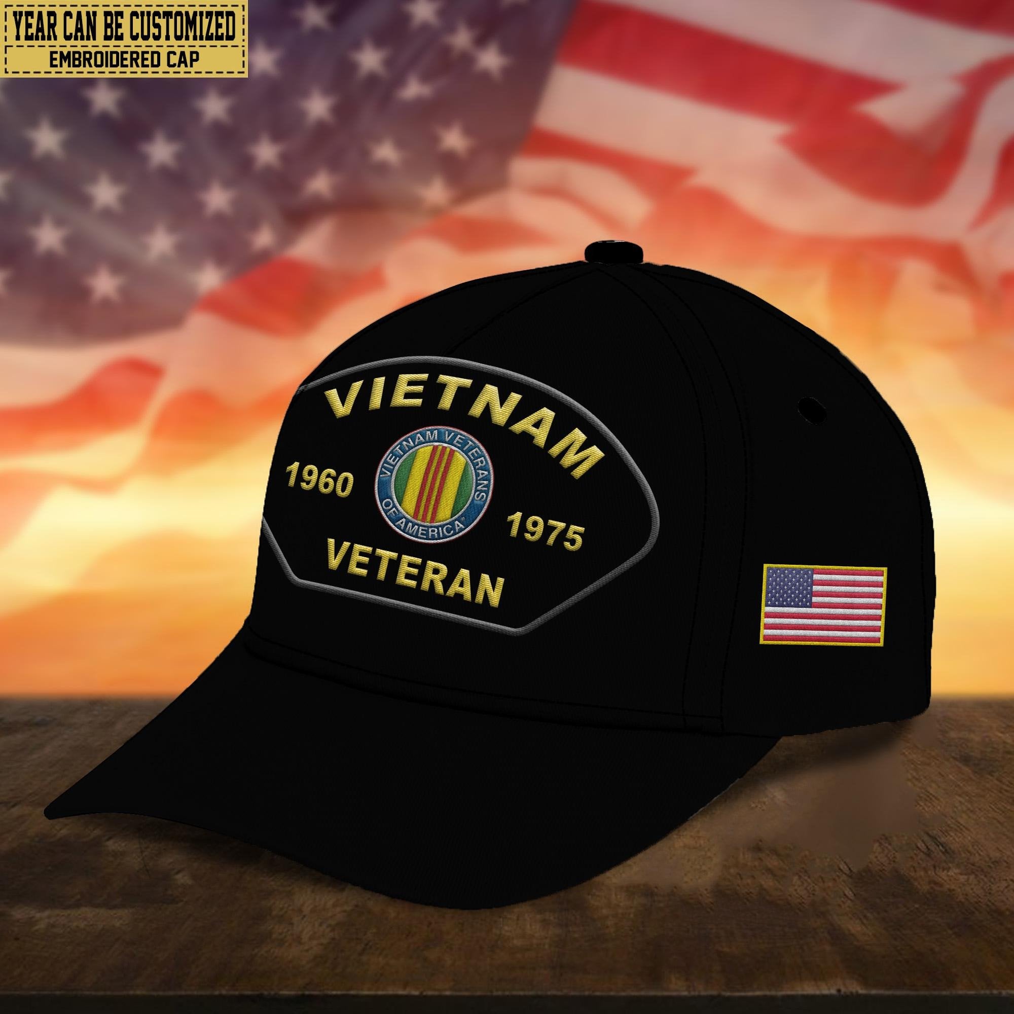 Premium Vietnam Veteran Embroidered Cap, Gifts for Vietnam Veteran, Gifts for Father's Day, Veterans Day VPVC301006