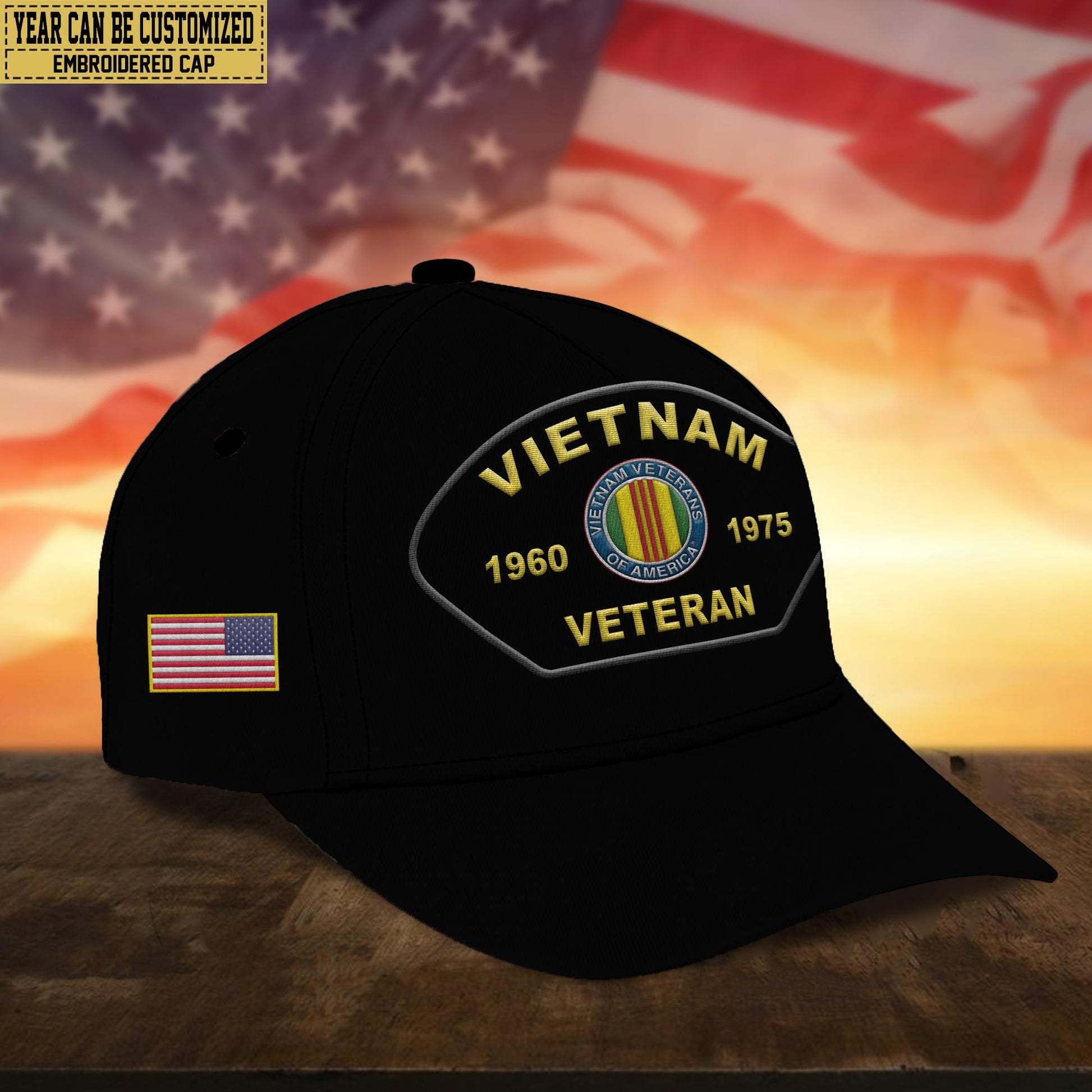 Premium Vietnam Veteran Embroidered Cap, Gifts for Vietnam Veteran, Gifts for Father's Day, Veterans Day VPVC301006