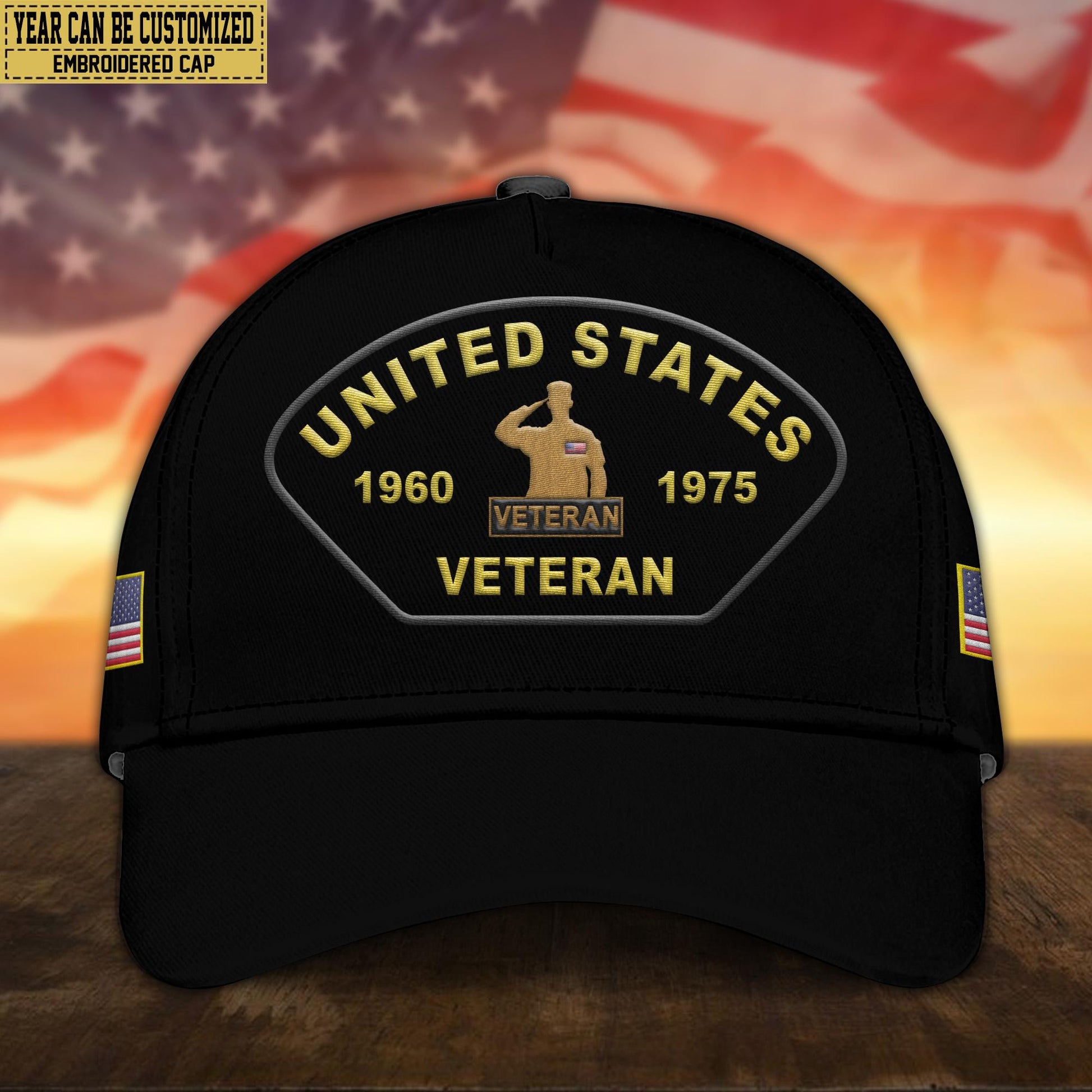 Premium US Veteran Embroidered Cap, Gifts for US Veteran, Gifts for Father's Day, Veterans Day VPVC301007