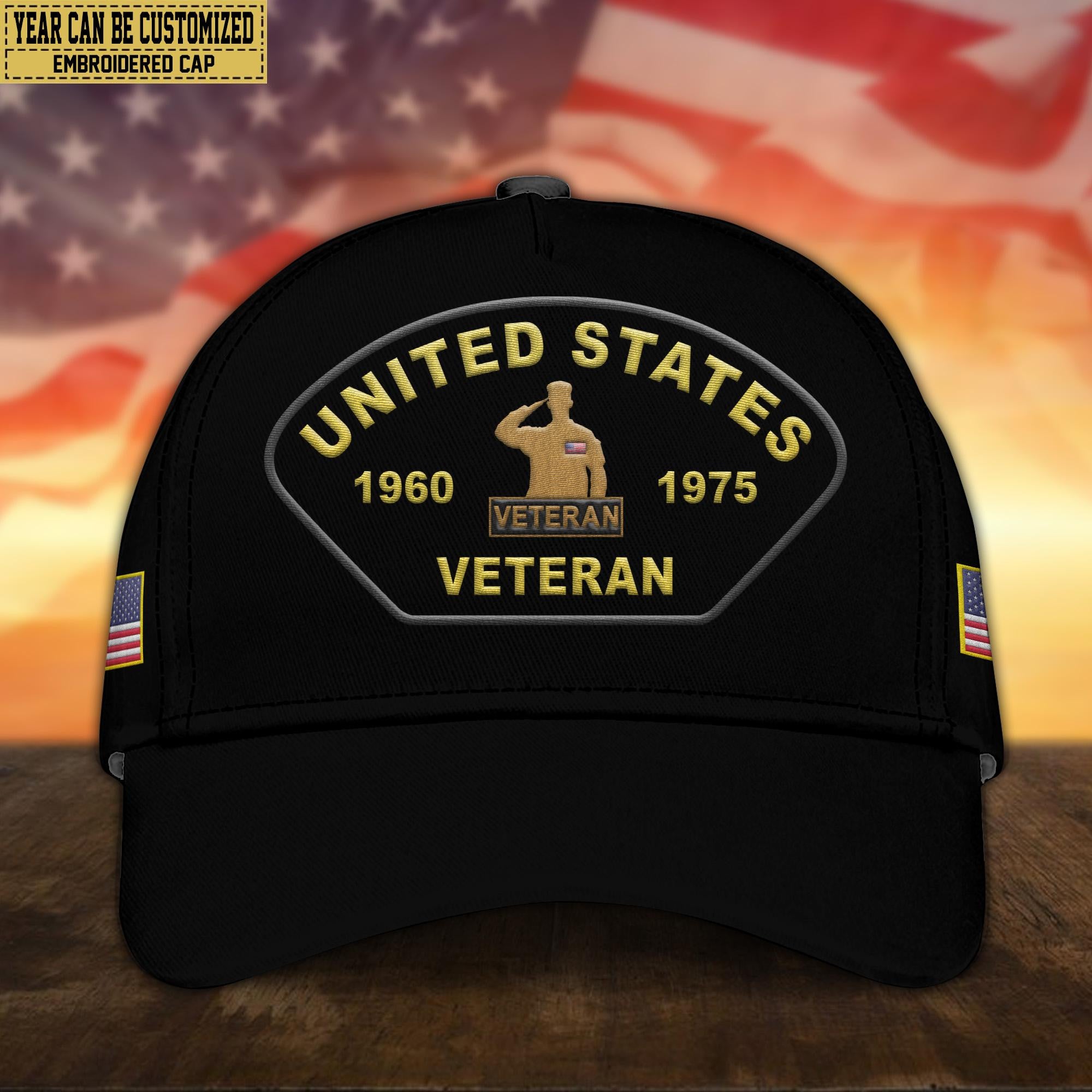 Premium US Veteran Embroidered Cap, Gifts for US Veteran, Gifts for Father's Day, Veterans Day VPVC301007
