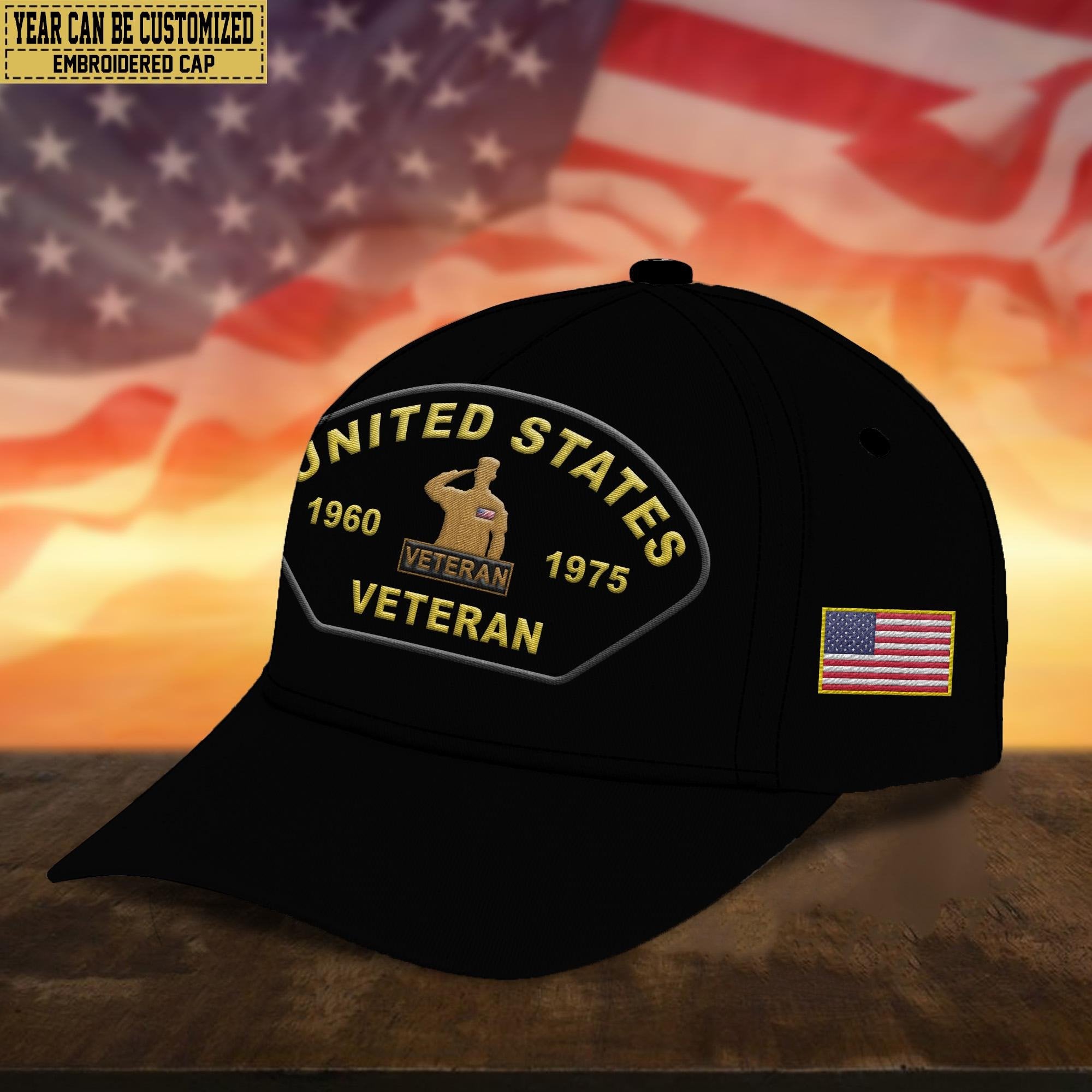 Premium US Veteran Embroidered Cap, Gifts for US Veteran, Gifts for Father's Day, Veterans Day VPVC301007