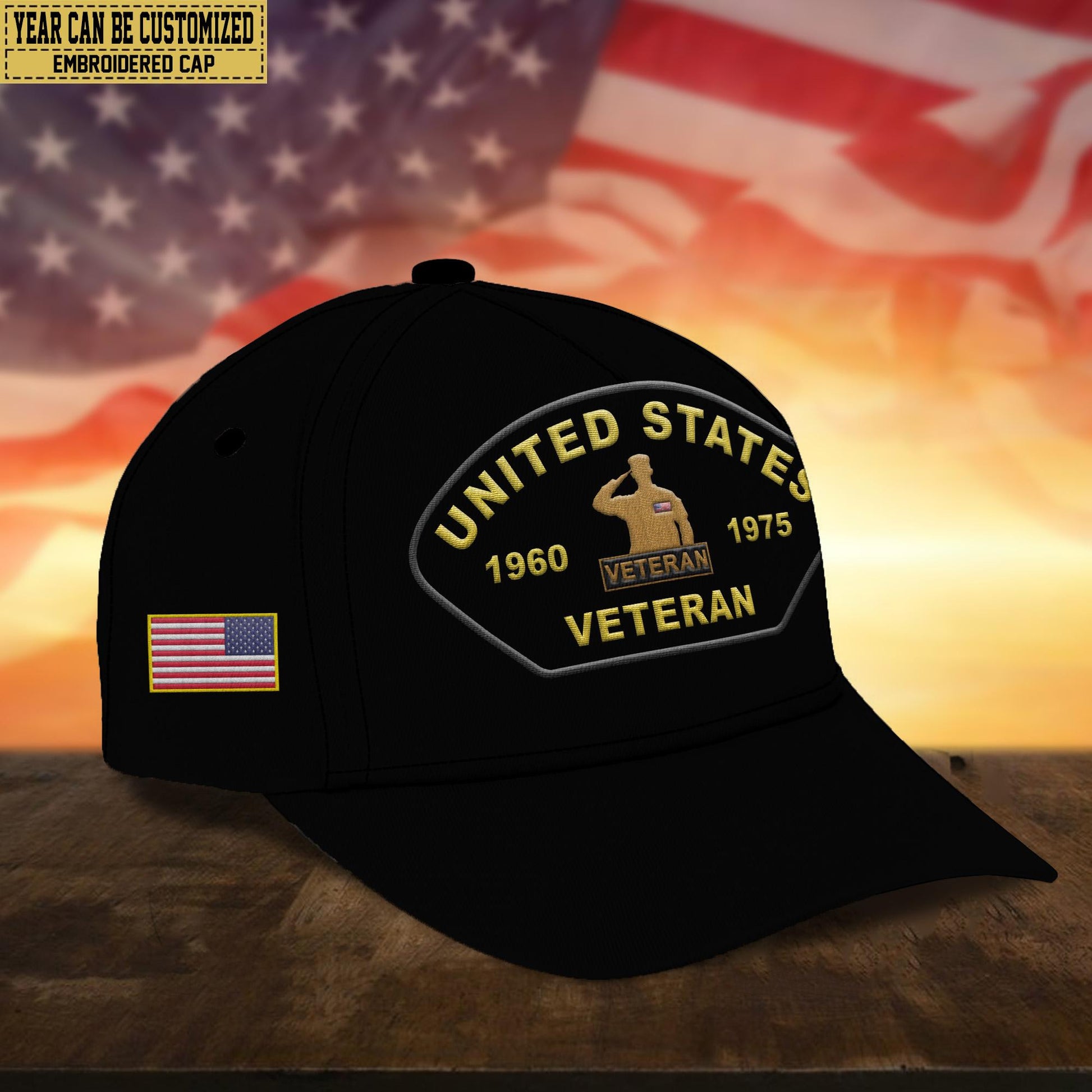 Premium US Veteran Embroidered Cap, Gifts for US Veteran, Gifts for Father's Day, Veterans Day VPVC301007
