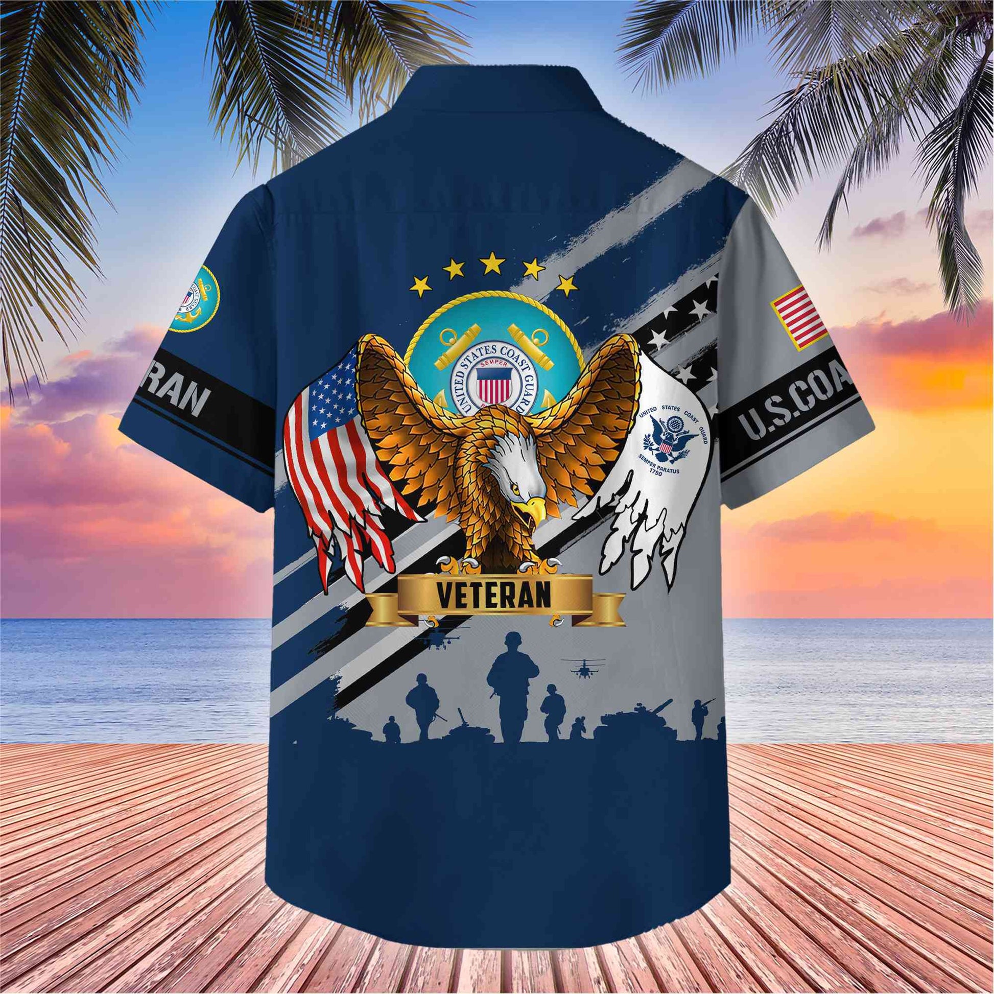 Premium US Veterans Hawaii Shirt, Gifts For Dad, For Husband Veteran BPVC080701
