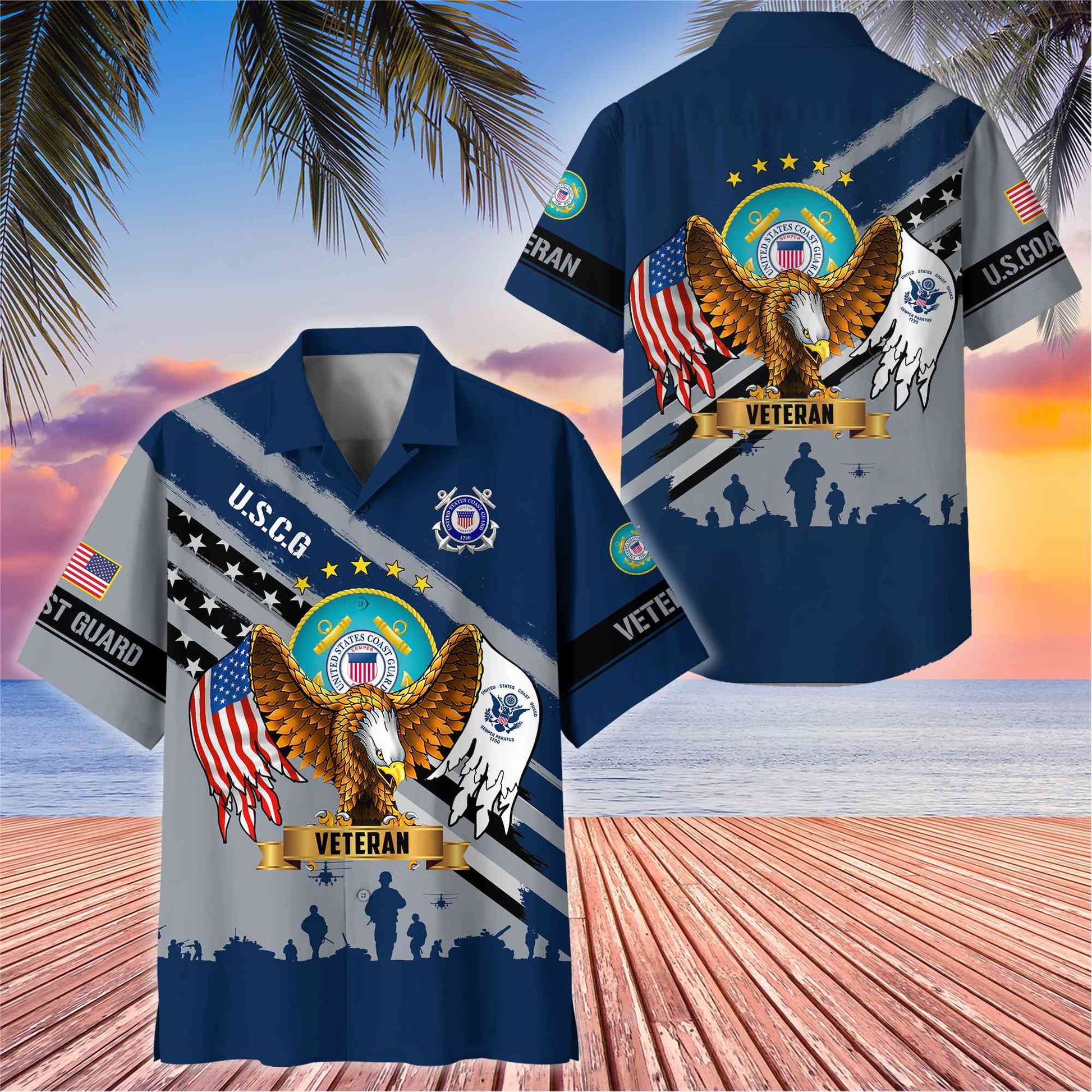 Premium US Veterans Hawaii Shirt, Gifts For Dad, For Husband Veteran BPVC080701