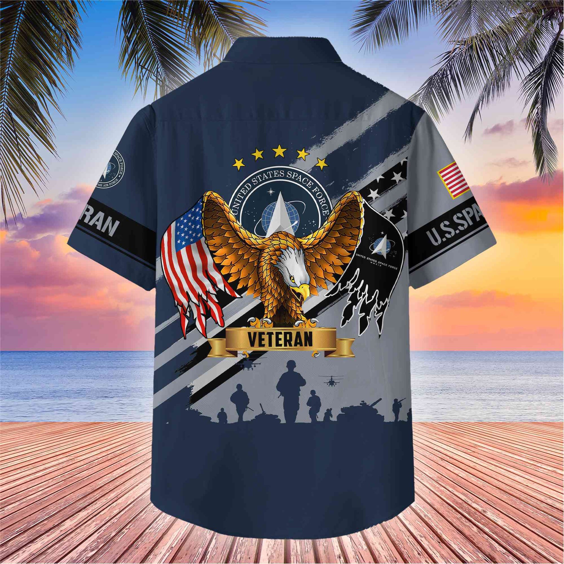 Premium US Veterans Hawaii Shirt, Gifts For Dad, For Husband Veteran BPVC080701