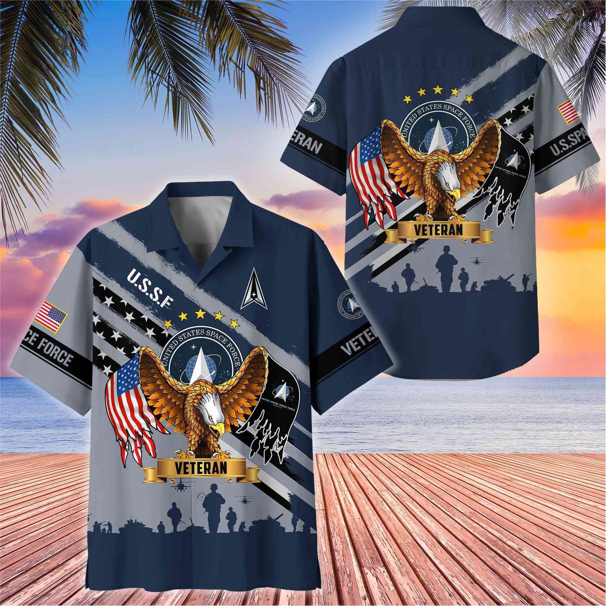 Premium US Veterans Hawaii Shirt, Gifts For Dad, For Husband Veteran BPVC080701