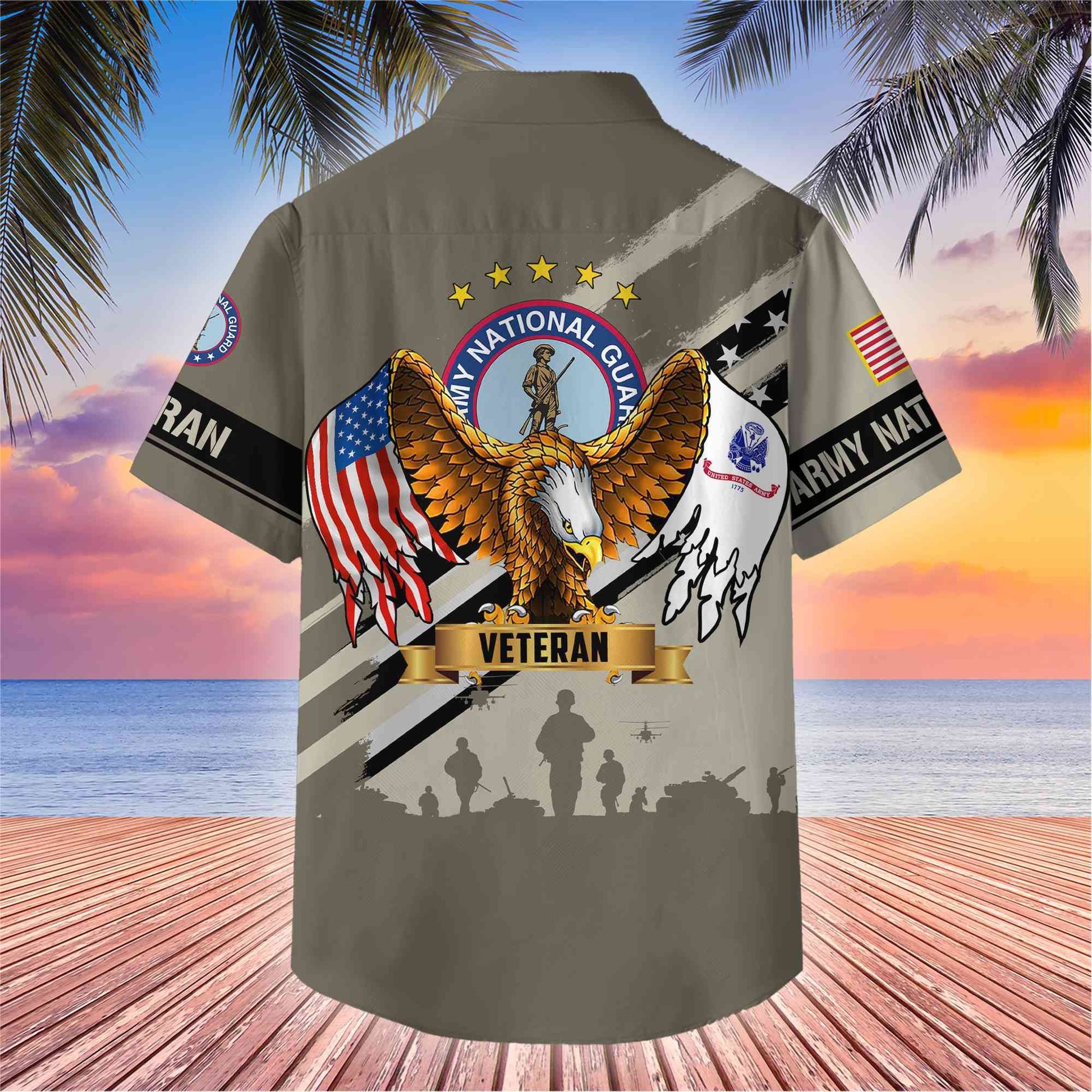 Premium US Veterans Hawaii Shirt, Gifts For Dad, For Husband Veteran BPVC080701