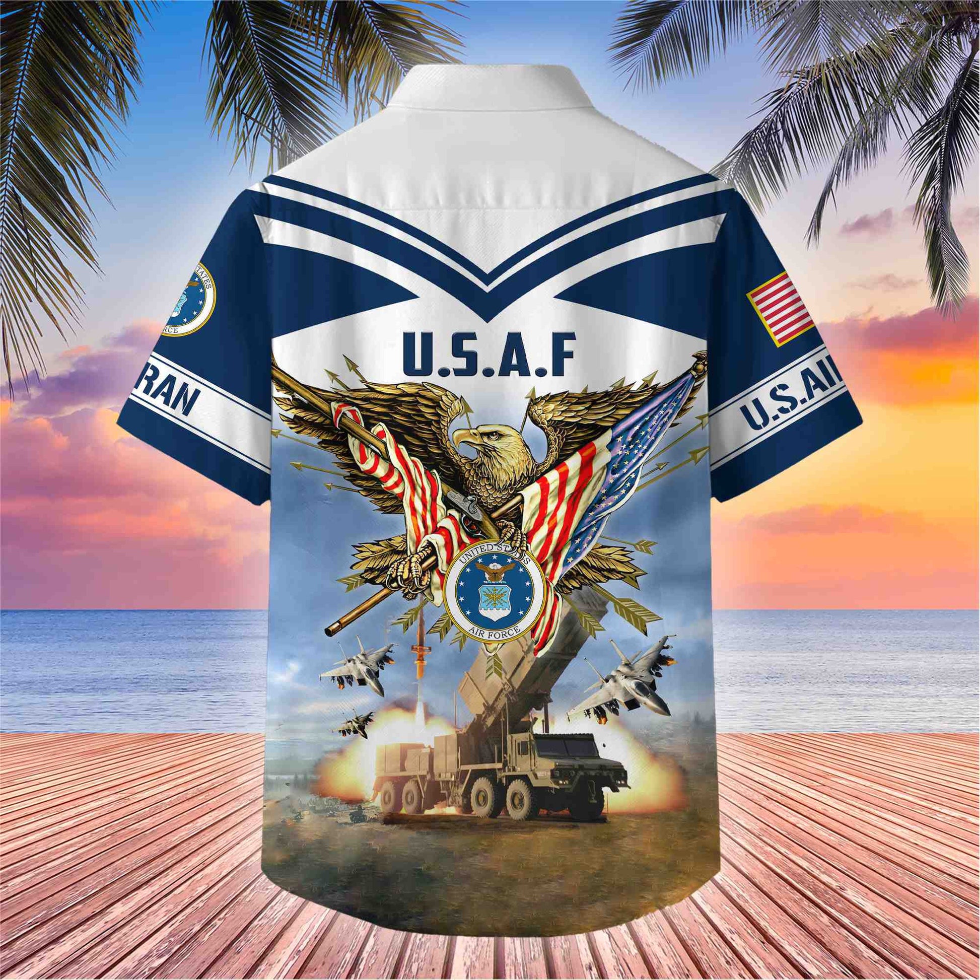 Premium American Pride US Veterans Hawaii Shirt, Gifts For Dad For Husband Veteran BPVC090703