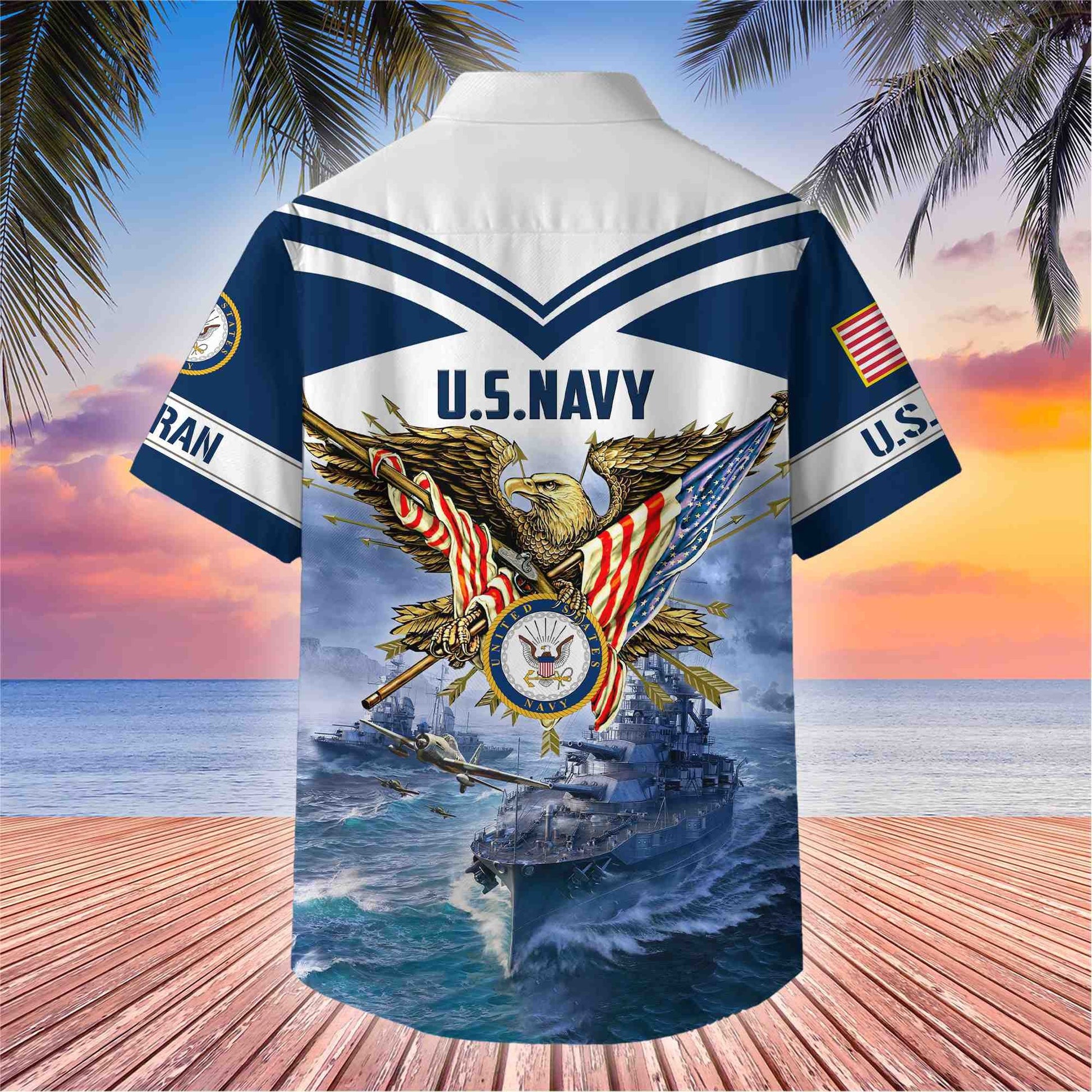 Premium American Pride US Veterans Hawaii Shirt, Gifts For Dad For Husband Veteran BPVC090703