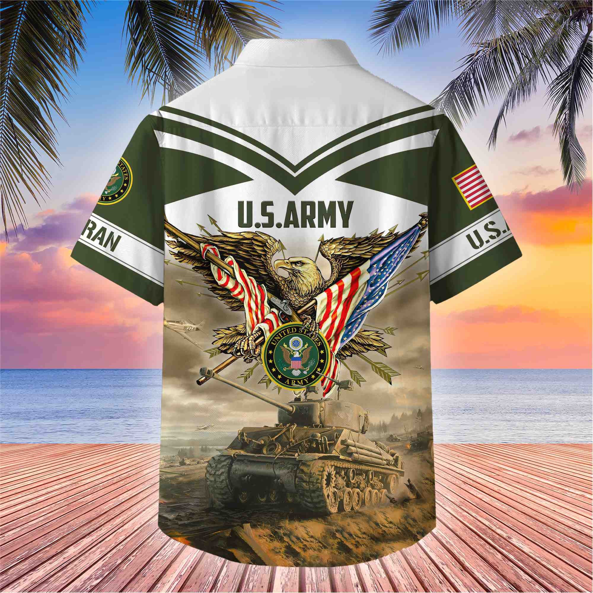 Premium American Pride US Veterans Hawaii Shirt, Gifts For Dad For Husband Veteran BPVC090703