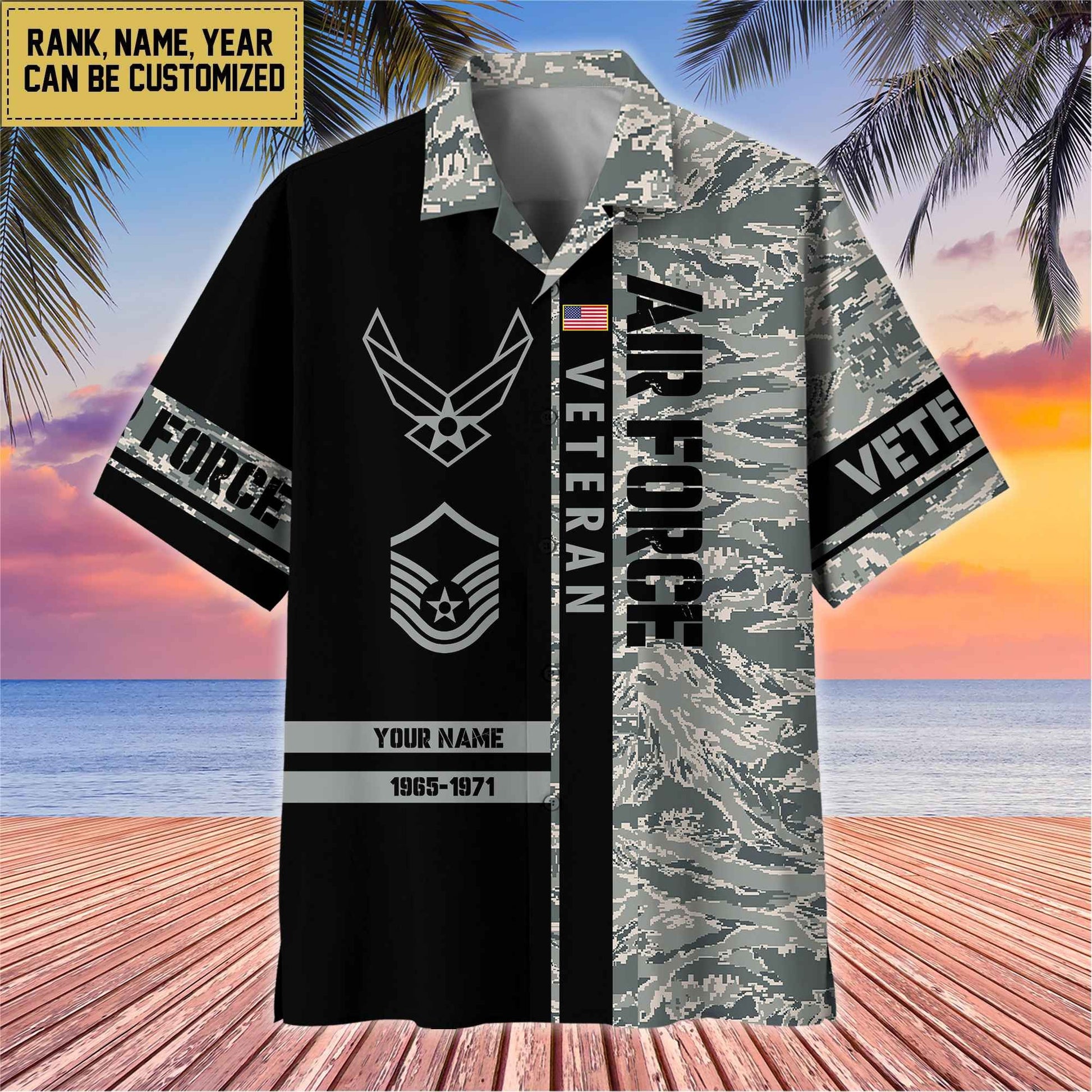 Premium Personalized US Veterans Hawaii Shirt, Gifts For Dad, For Husband Veteran BPVC110701