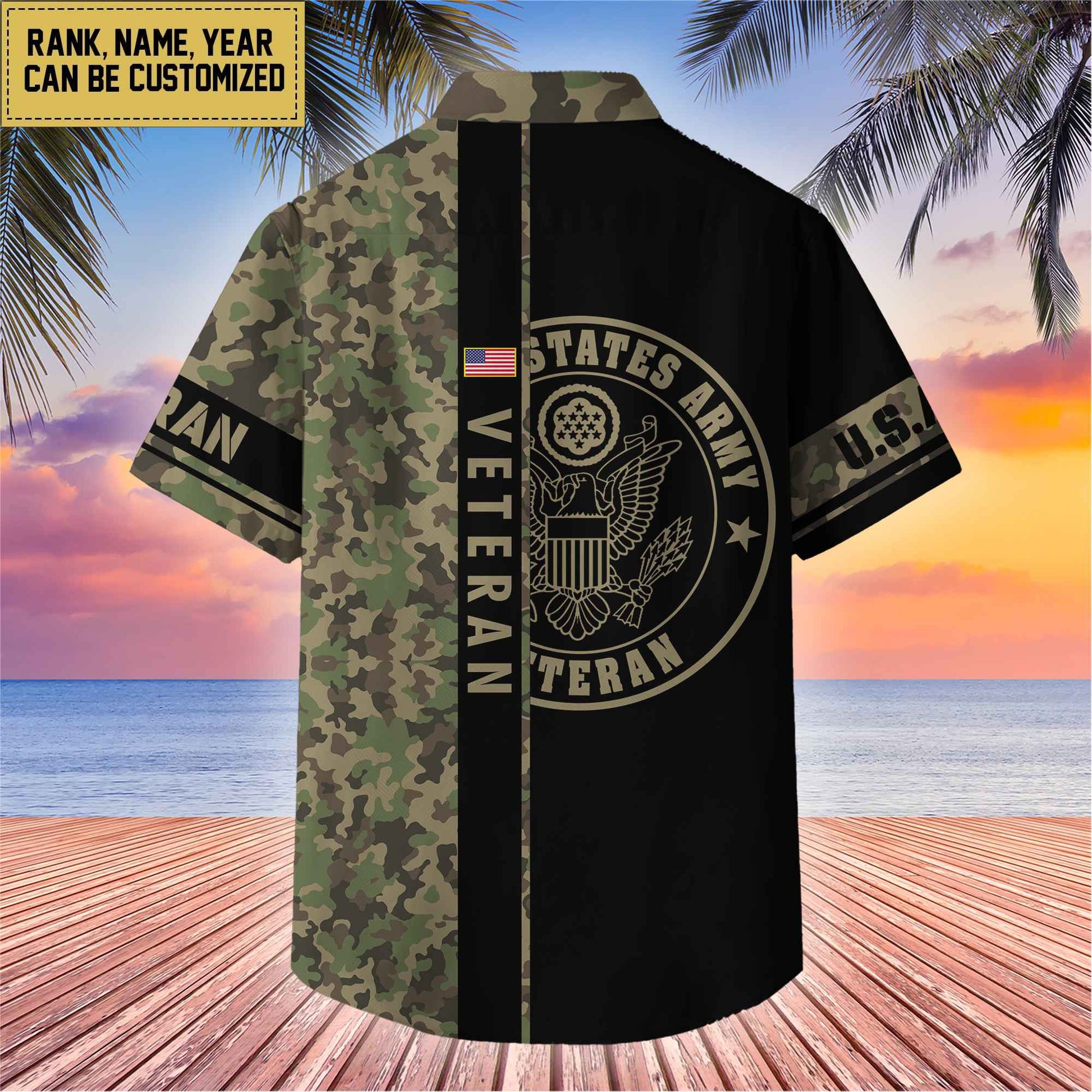 Premium Personalized US Veterans Hawaii Shirt, Gifts For Dad, For Husband Veteran BPVC110701