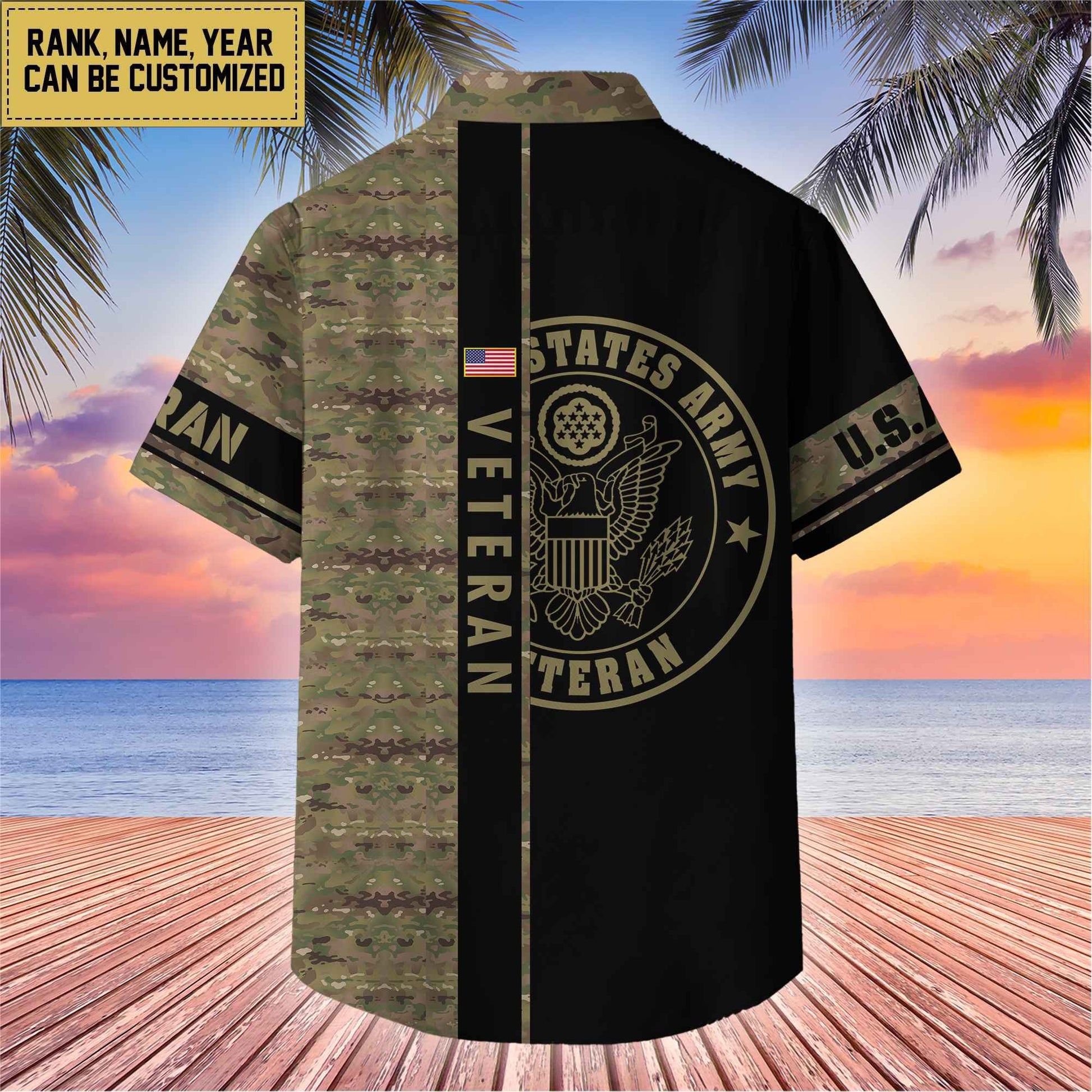 Premium Personalized US Veterans Hawaii Shirt, Gifts For Dad, For Husband Veteran BPVC110701