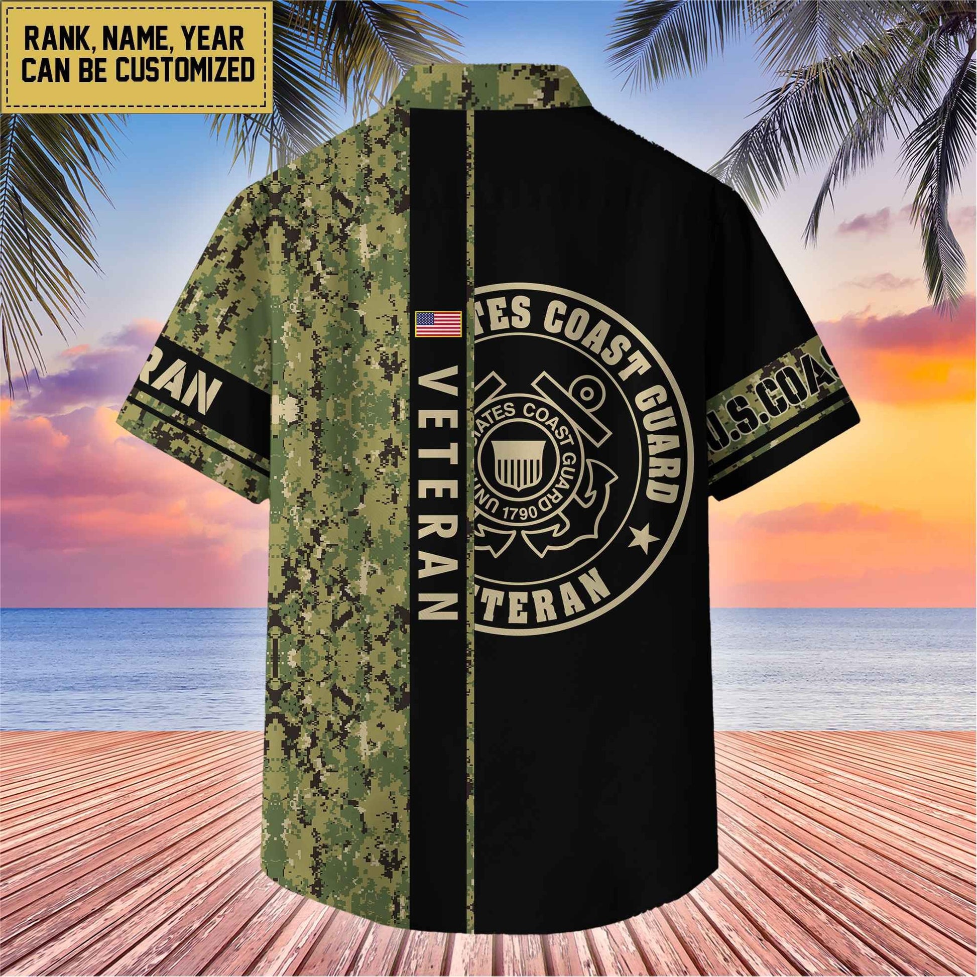 Premium Personalized US Veterans Hawaii Shirt, Gifts For Dad, For Husband Veteran BPVC110701