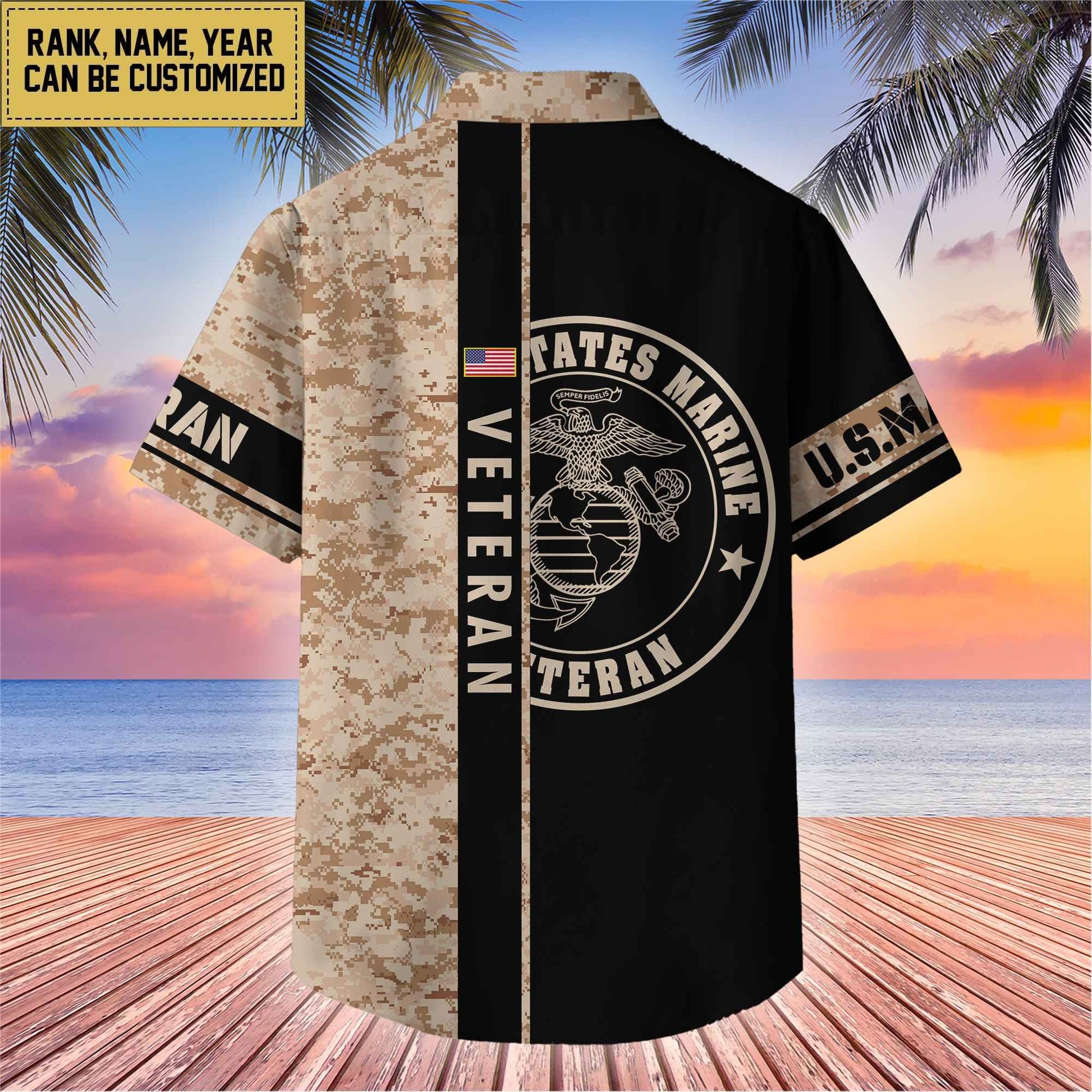 Premium Personalized US Veterans Hawaii Shirt, Gifts For Dad, For Husband Veteran BPVC110701