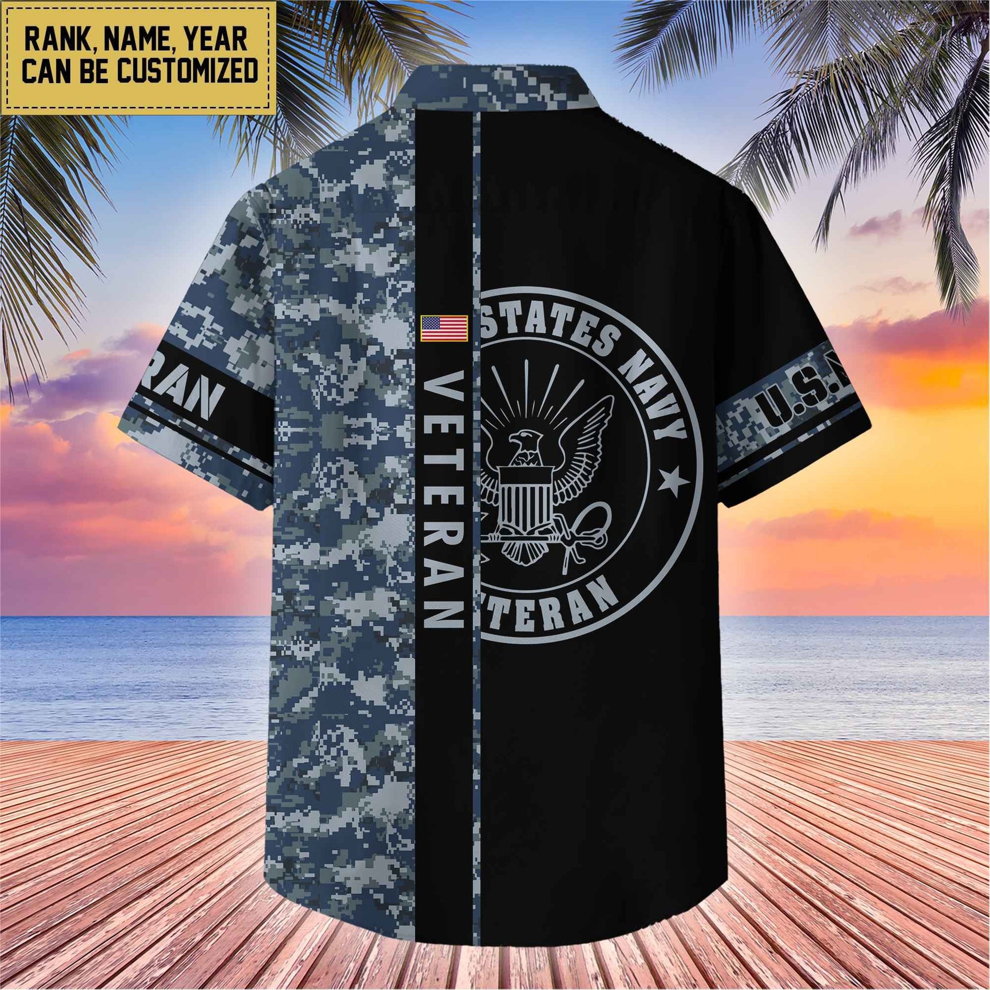 Premium Personalized US Veterans Hawaii Shirt, Gifts For Dad, For Husband Veteran BPVC110701