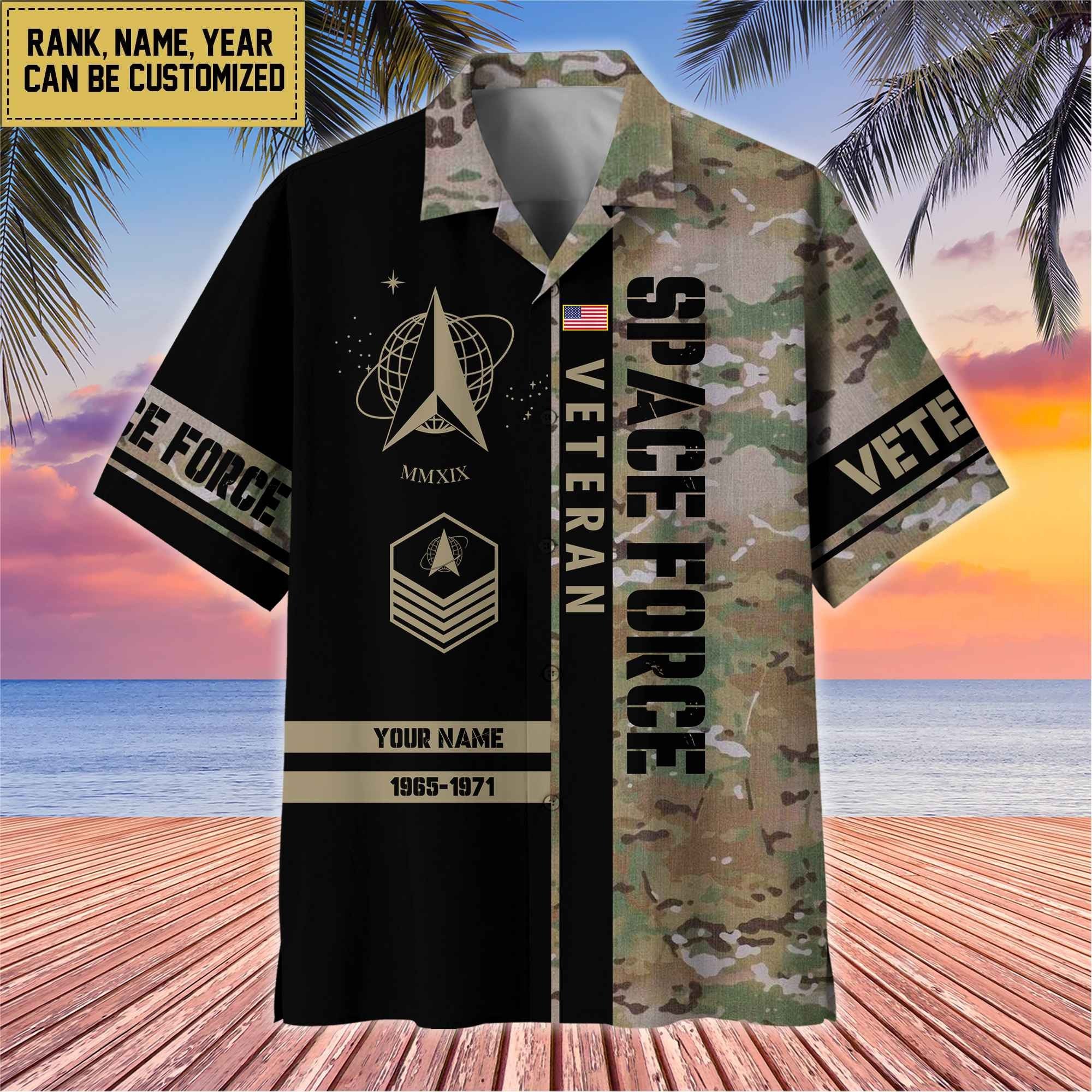 Premium Personalized US Veterans Hawaii Shirt, Gifts For Dad, For Husband Veteran BPVC110701