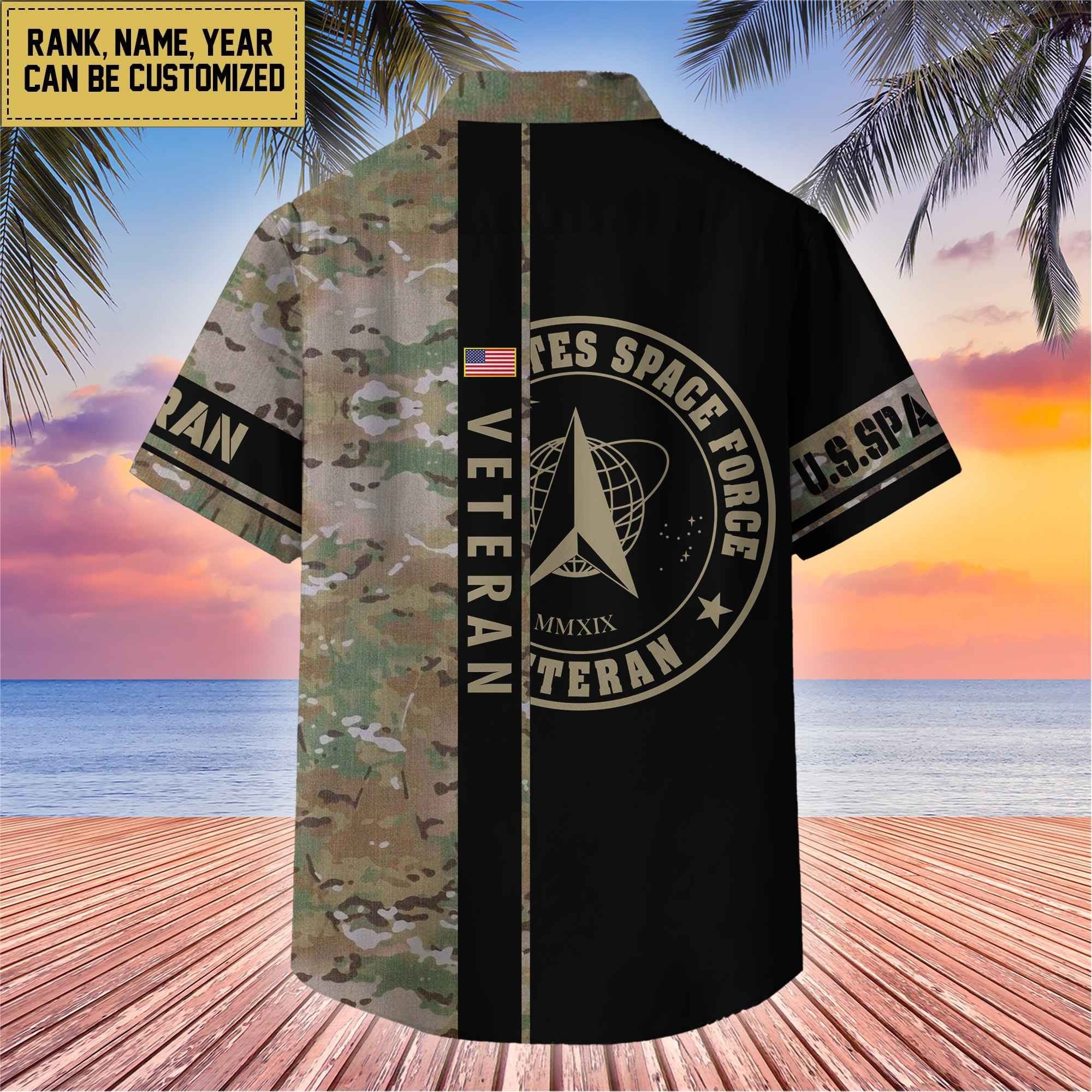 Premium Personalized US Veterans Hawaii Shirt, Gifts For Dad, For Husband Veteran BPVC110701