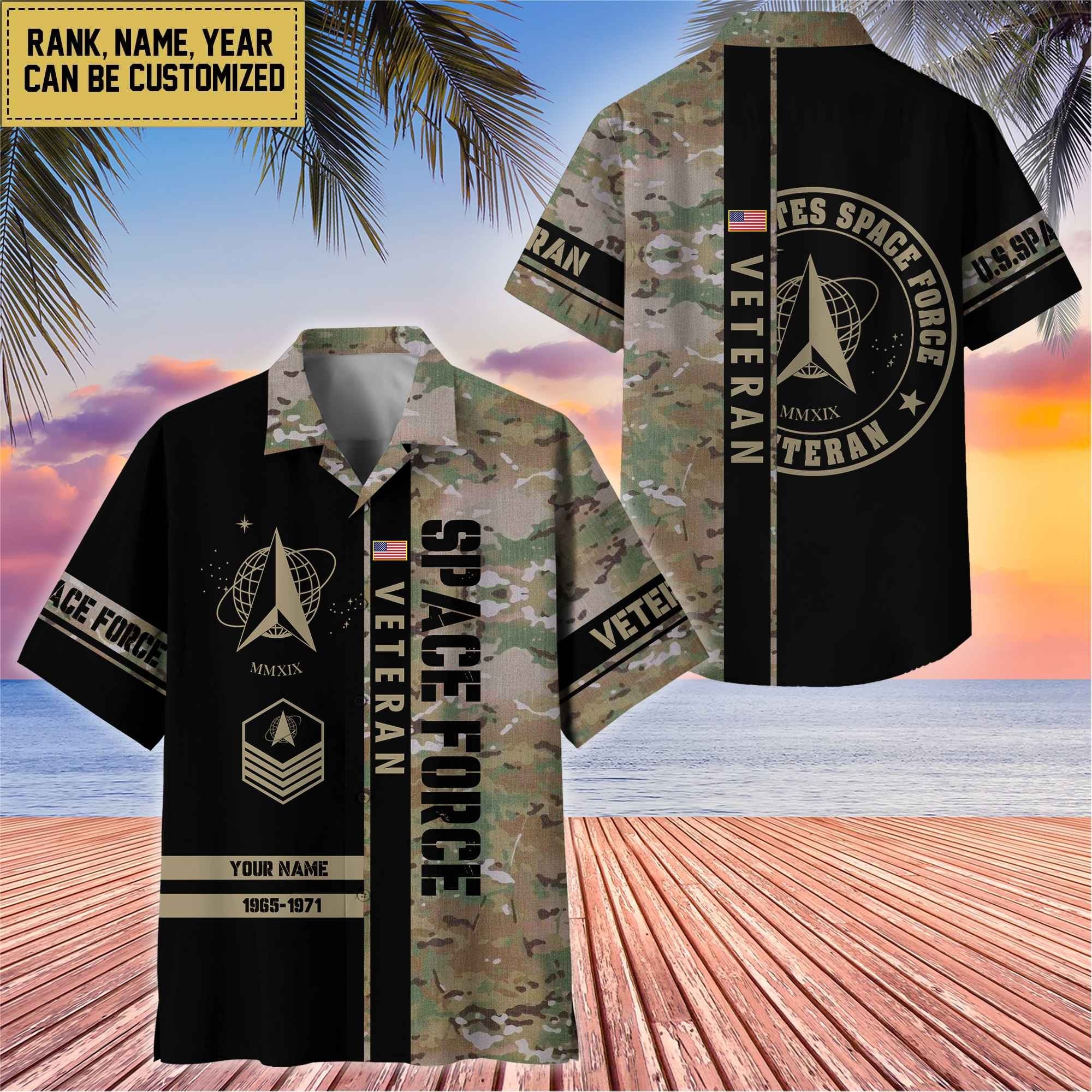 Premium Personalized US Veterans Hawaii Shirt, Gifts For Dad, For Husband Veteran BPVC110701