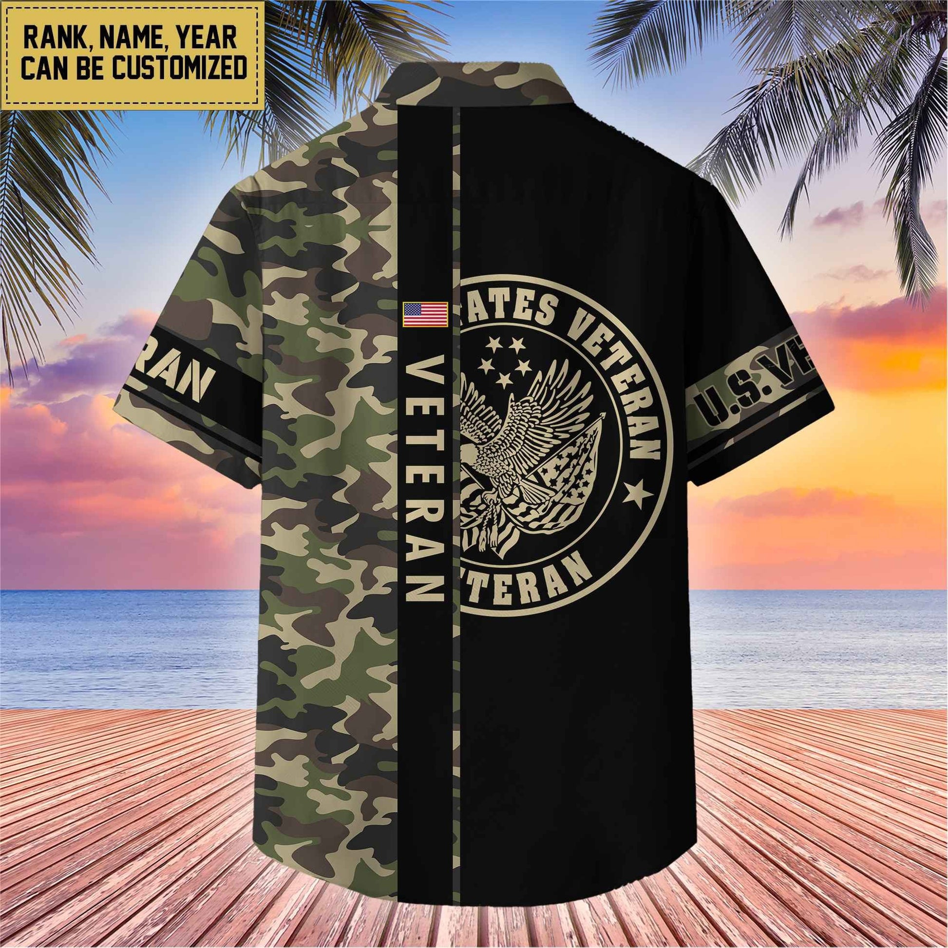 Premium Personalized US Veterans Hawaii Shirt, Gifts For Dad, For Husband Veteran BPVC110701