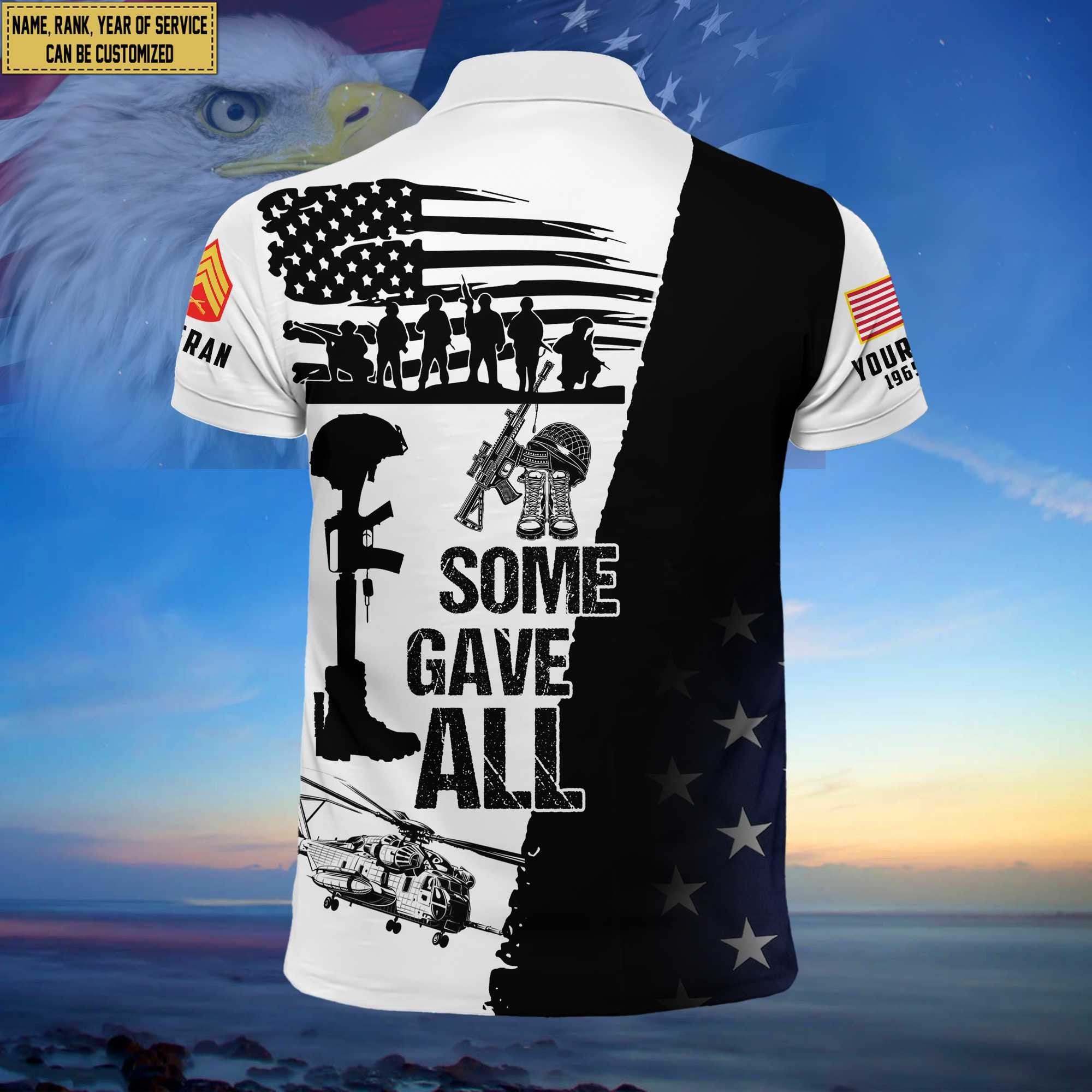 Premium Custom USMC Polo Shirt, Gifts for Marine Veteran, Gifts For Dad, For Husband VPVC203703