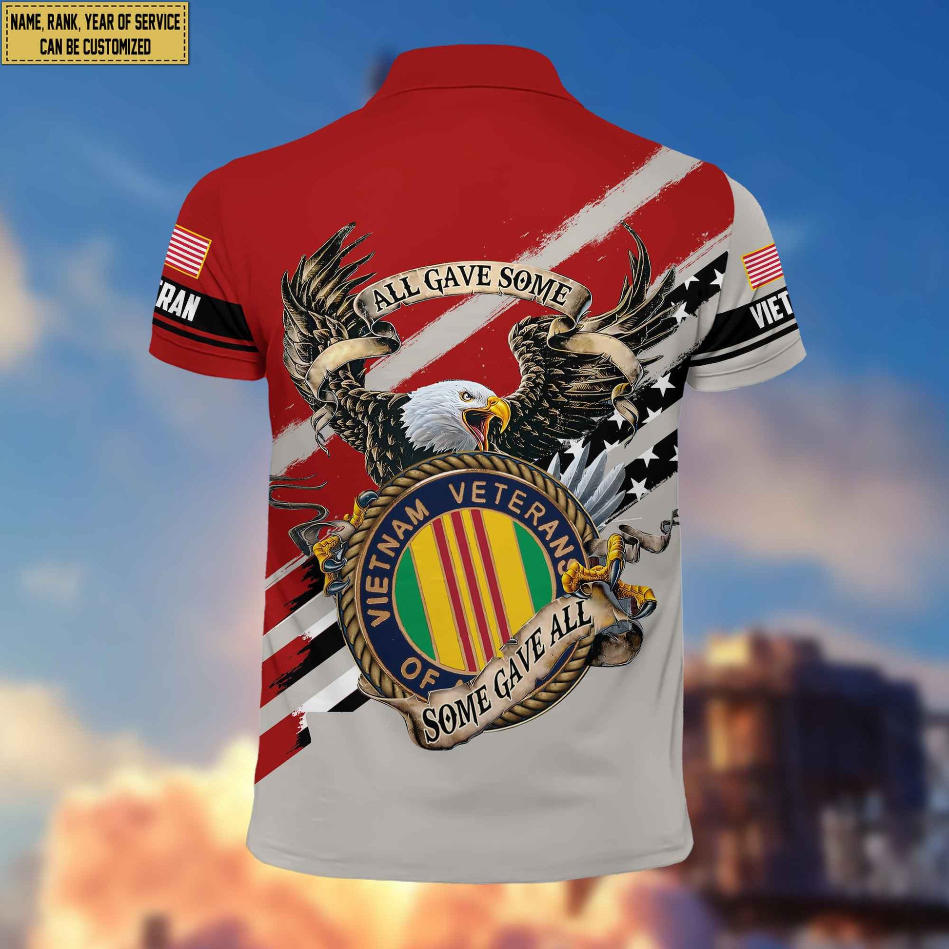 Premium Vietnam Veteran Polo Shirt, Custom Name, Rank Gifts For Vietnam Veteran VPVC204006