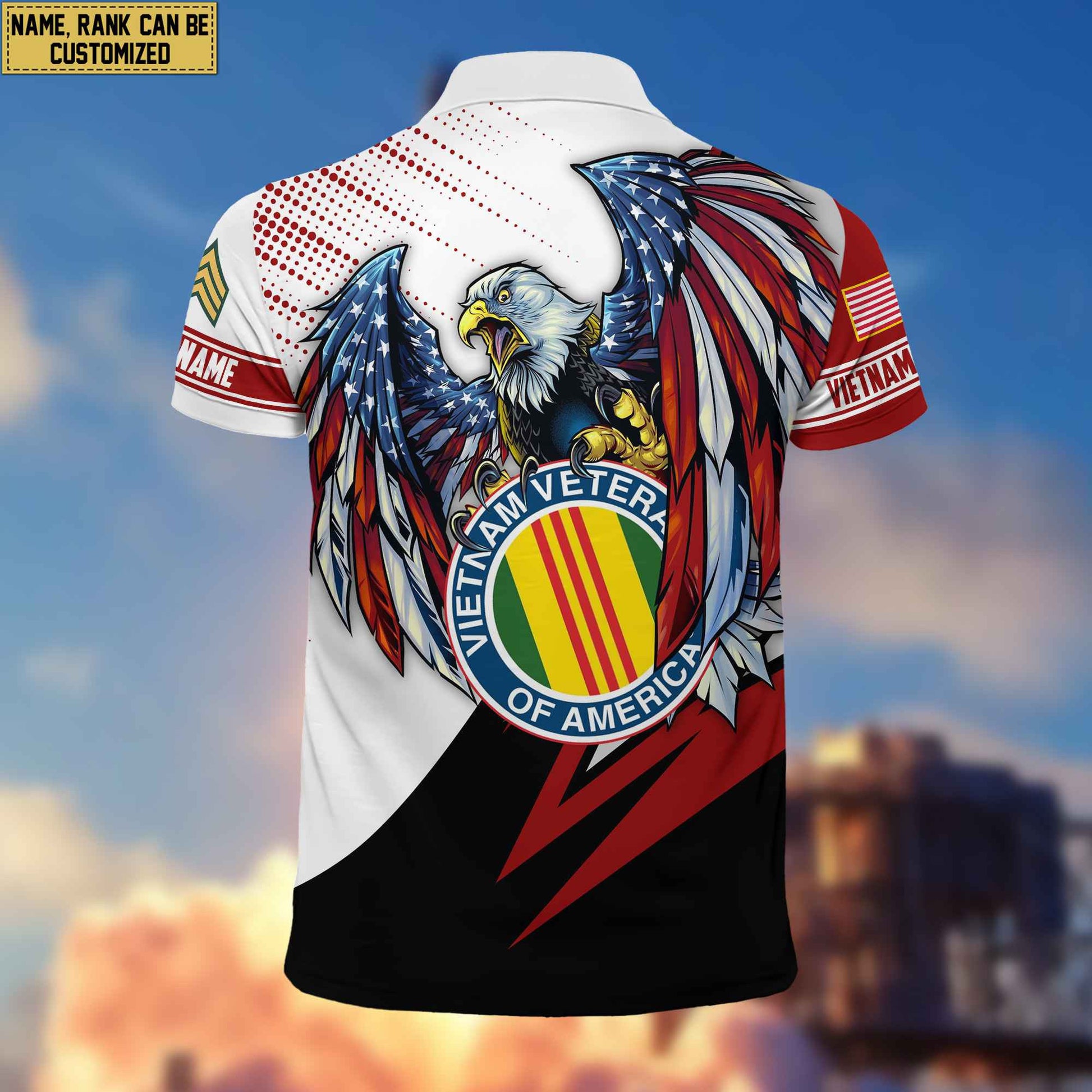 Premium Vietnam Veteran Polo Shirt, Custom Name, Rank Gift For Vietnam Veteran VPVC204206