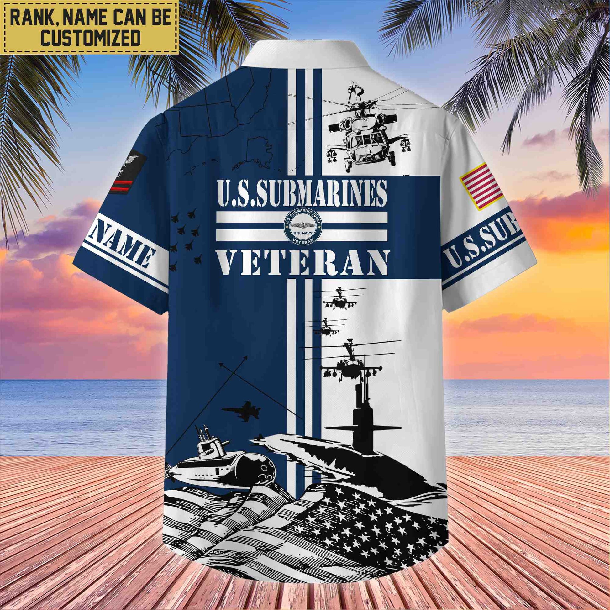 Premium Custom US Submarines Veteran Hawaii Shirt With Pocket, Gifts For Veterans Day, Father's Day, Gifts for Submarines Veteran VPVC401009