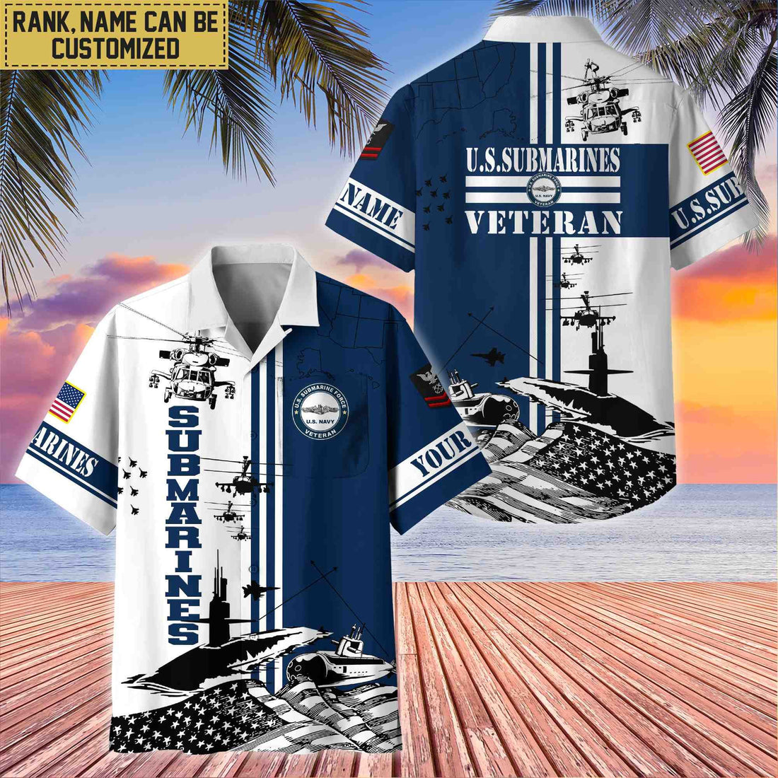 Premium Custom US Submarines Veteran Hawaii Shirt With Pocket, Gifts For Veterans Day, Father's Day, Gifts for Submarines Veteran VPVC401009