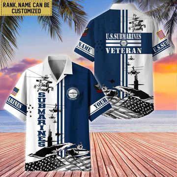 Premium Custom US Submarines Veteran Hawaii Shirt With Pocket, Gifts For Veterans Day, Father's Day, Gifts for Submarines Veteran VPVC401009
