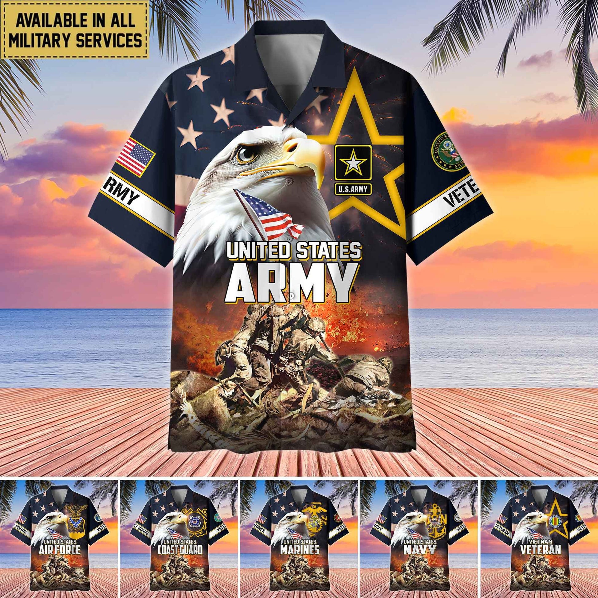 Premium Honoring All Who Served US Veterans Hawaii Shirt, Gifts For Independence Day, Father's Day, Veterans Day, Gifts For Dad, Gifts For Husband Veteran BPVC180701
